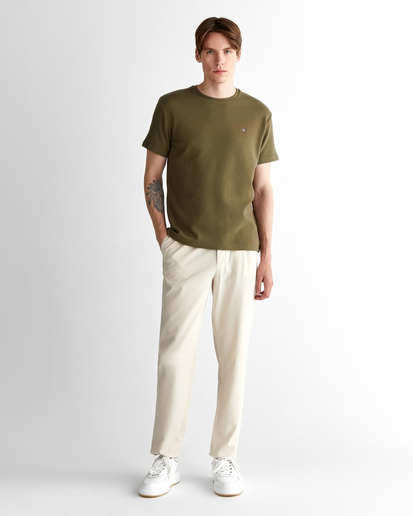 GANT Erkek Krem Jogger Fit Pantolon