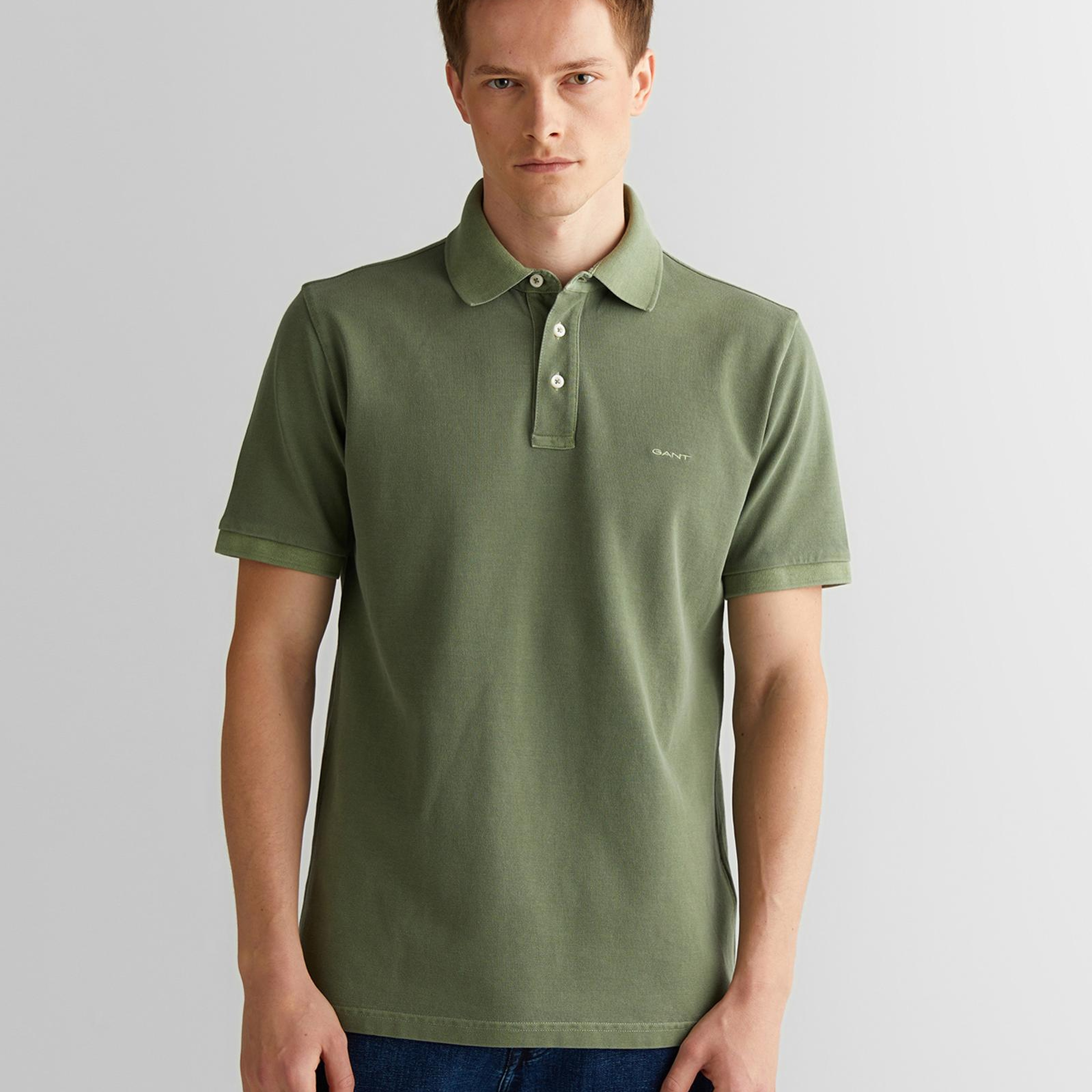 GANT Erkek Yeşil Regular Fit Polo