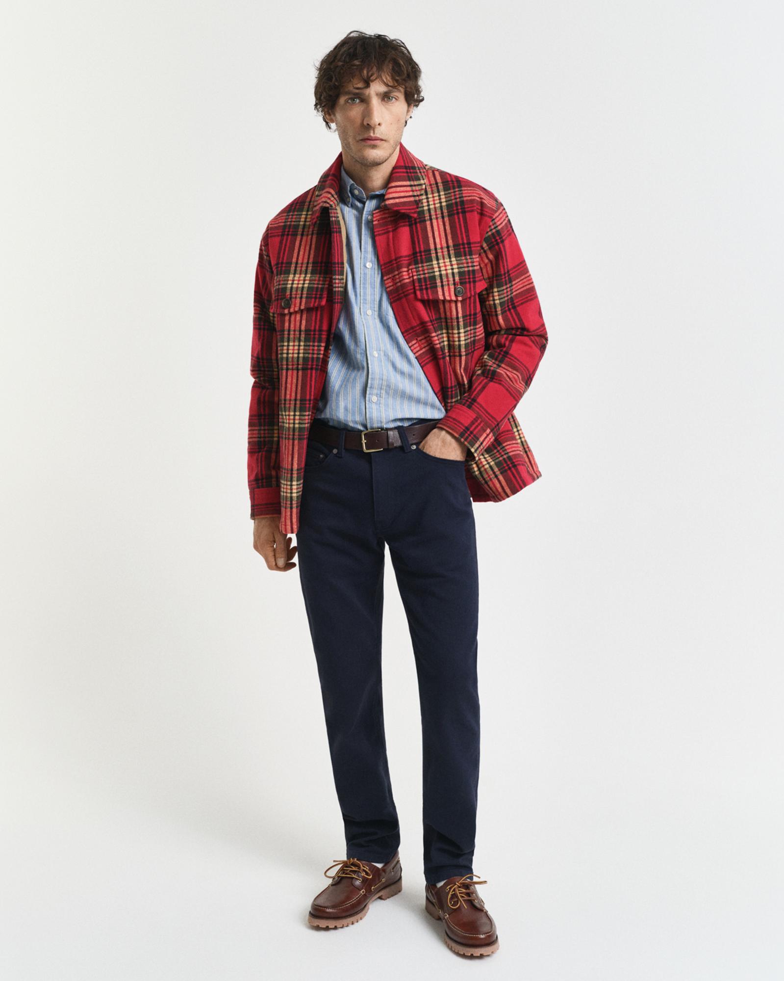 GANT Erkek Lacivert Regular Fit Soft Twill Jean