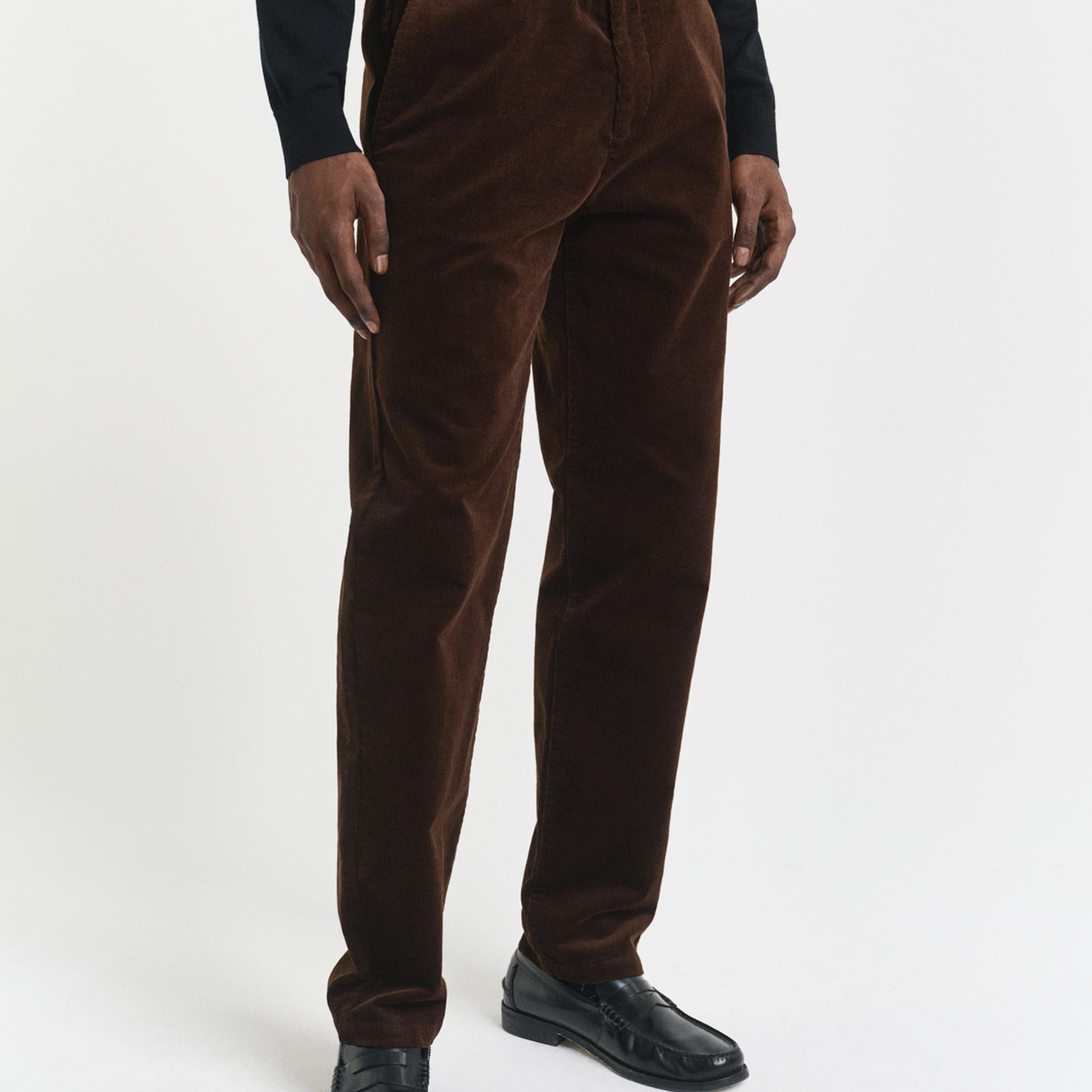 GANT Erkek Kahverengi Regular Fit Cord Chino Pantolon