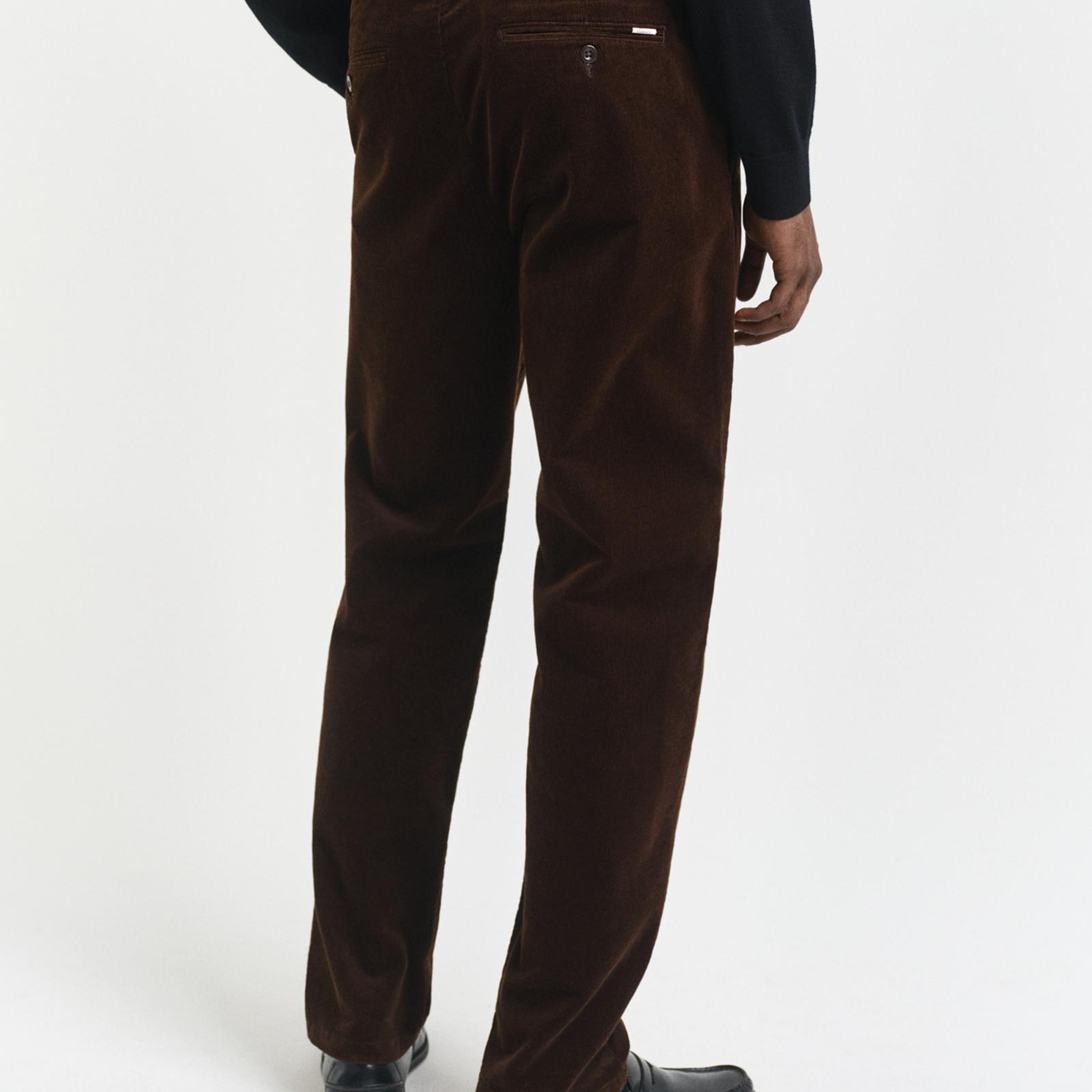 GANT Erkek Kahverengi Regular Fit Cord Chino Pantolon