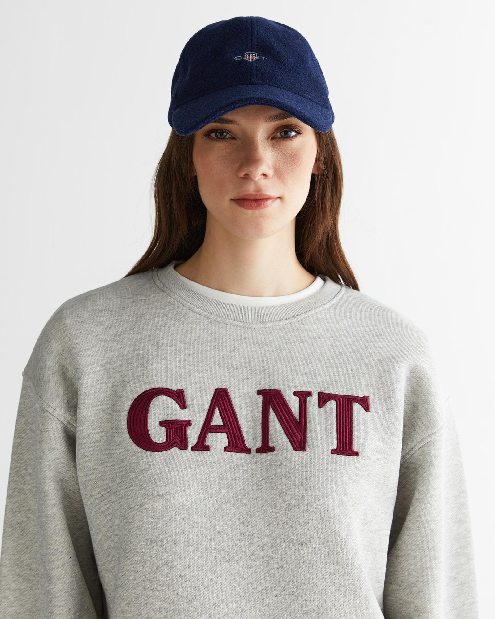 GANT Kadın Gri Relaxed Fit Bisiklet Yaka Sweatshirt