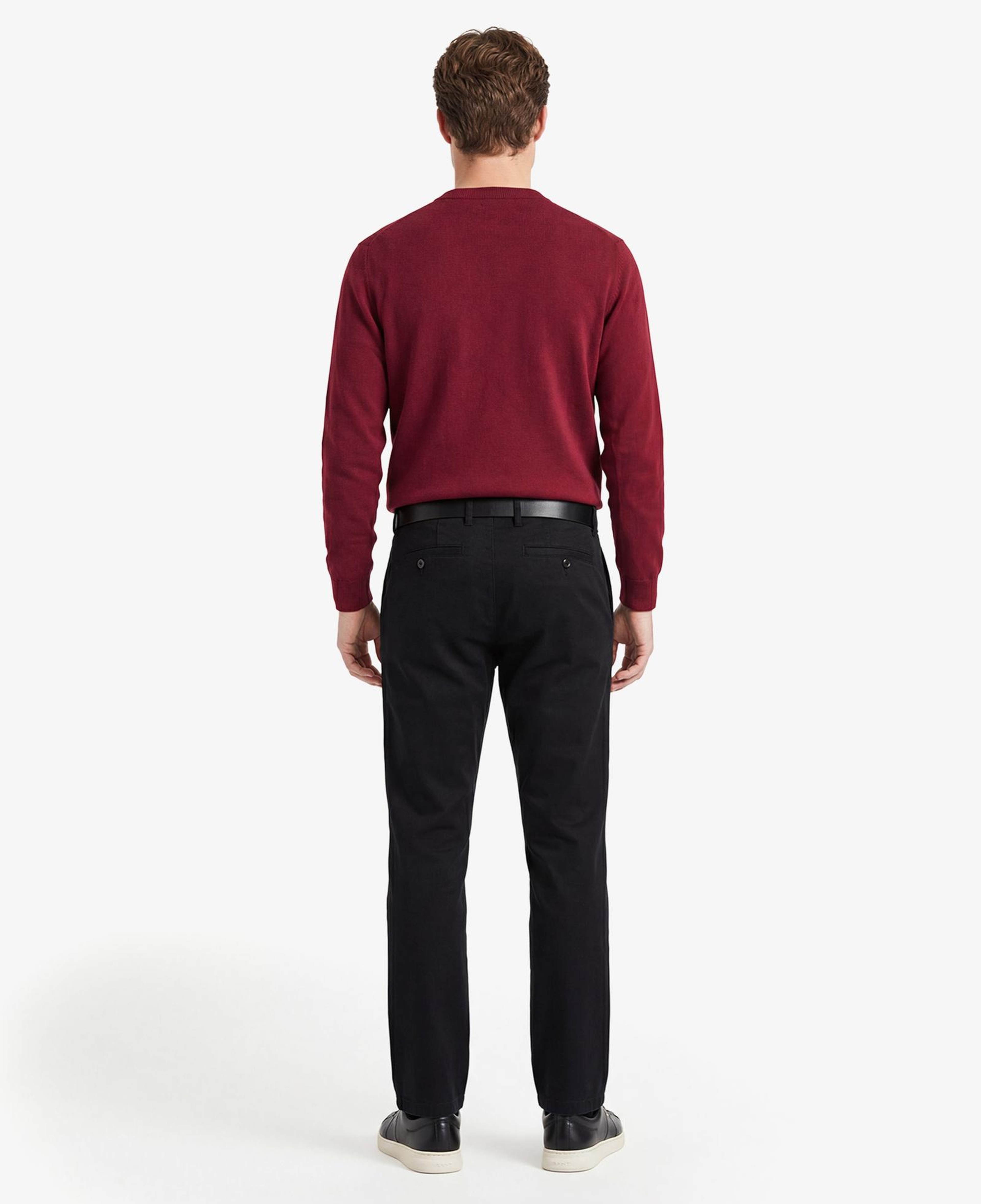GANT Erkek Siyah Slim Fit Casual Herringbone Pantolon
