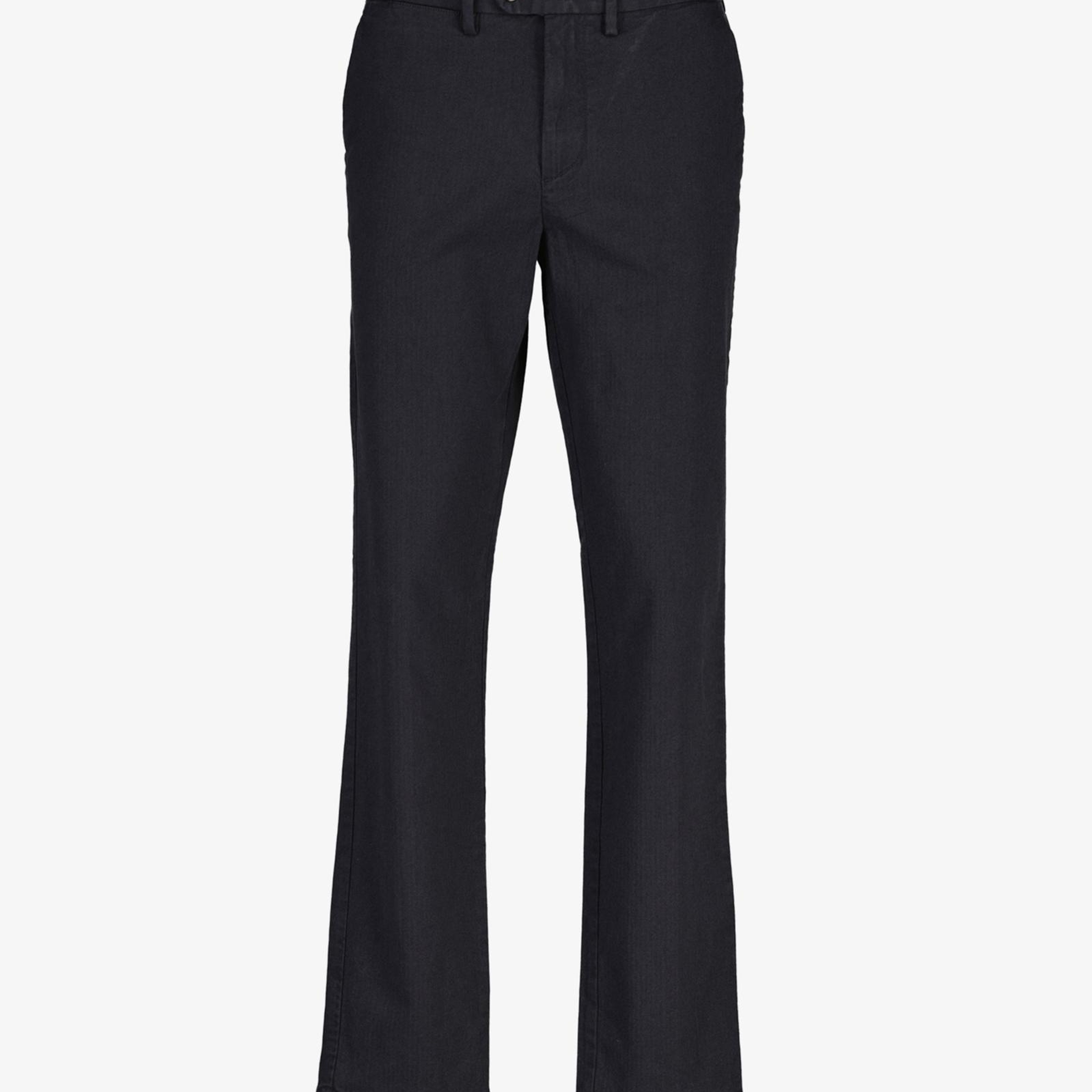 GANT Erkek Siyah Slim Fit Casual Herringbone Pantolon