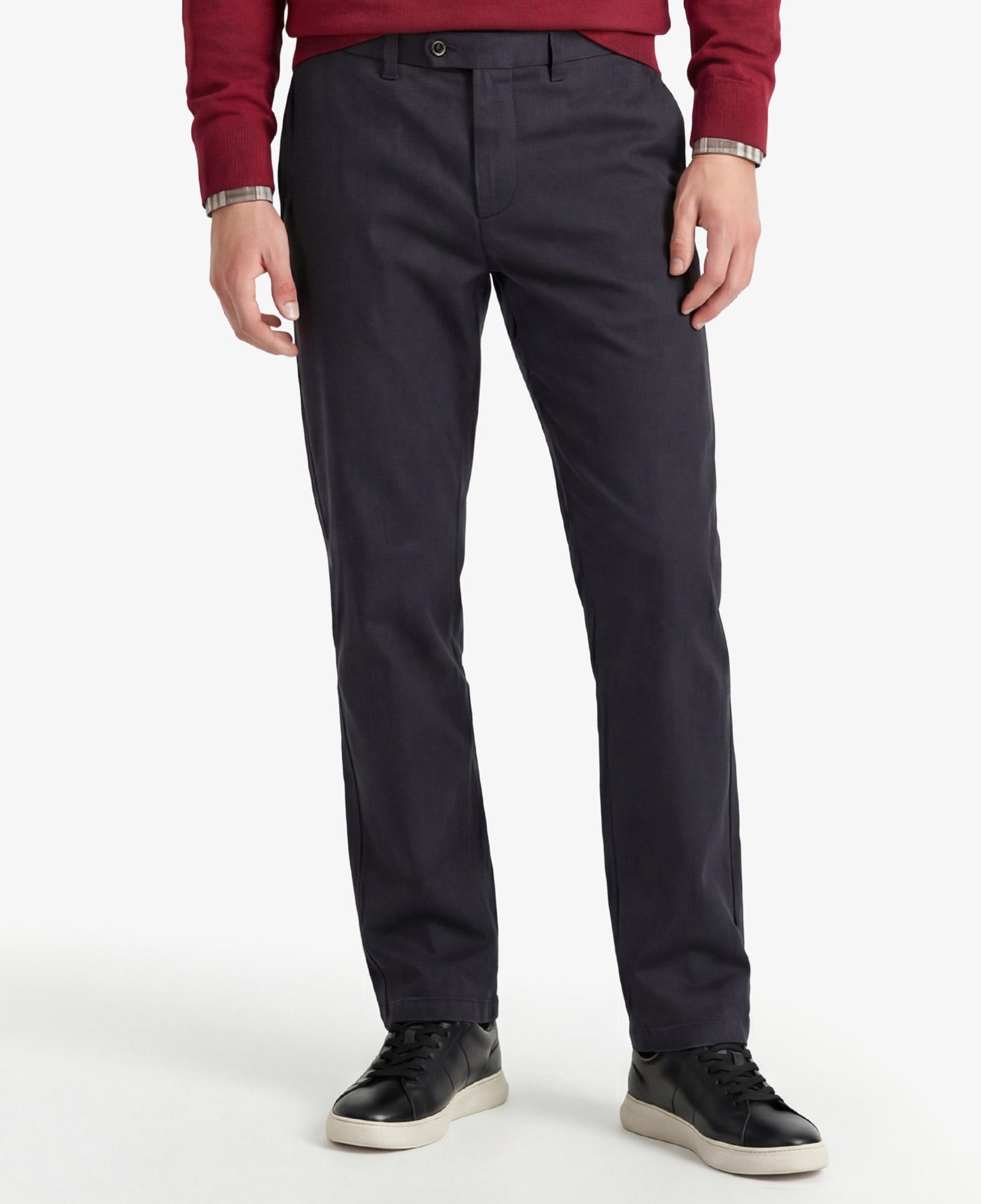 GANT Erkek Siyah Slim Fit Casual Herringbone Pantolon