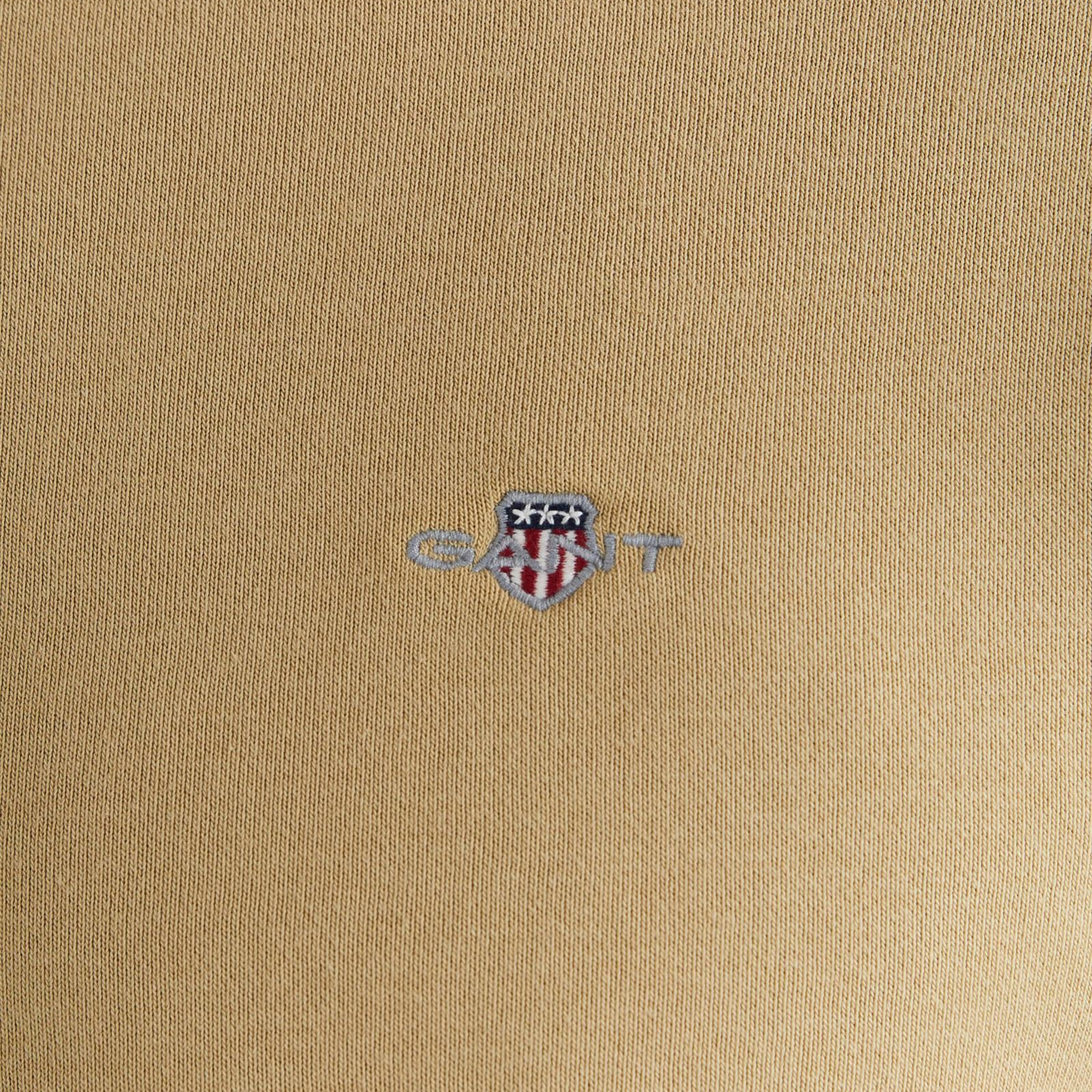GANT Erkek Bej Regular Fit Bisiklet Yaka Sweatshirt