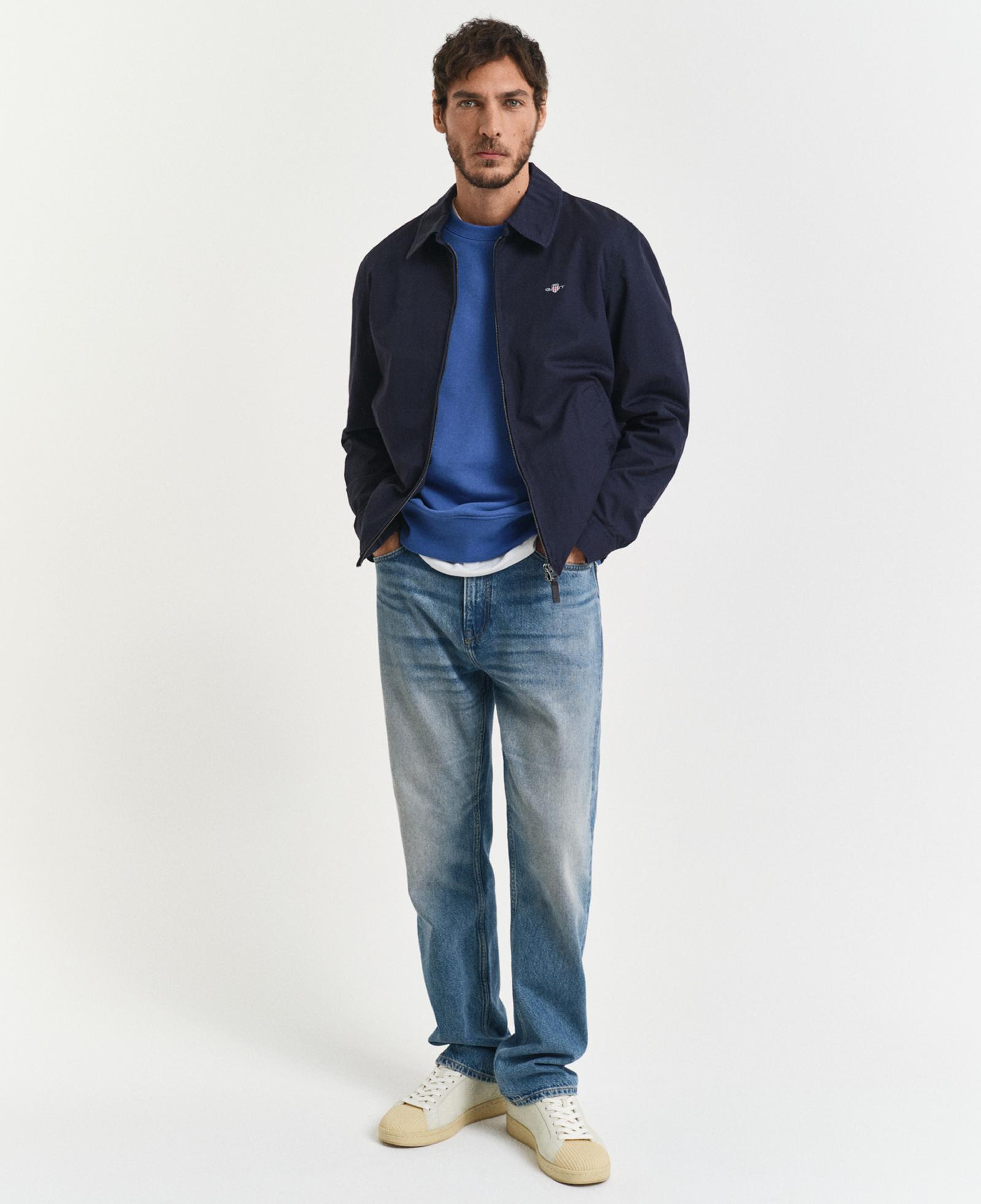 GANT Erkek Mavi Regular Fit Bisiklet Yaka Sweatshirt