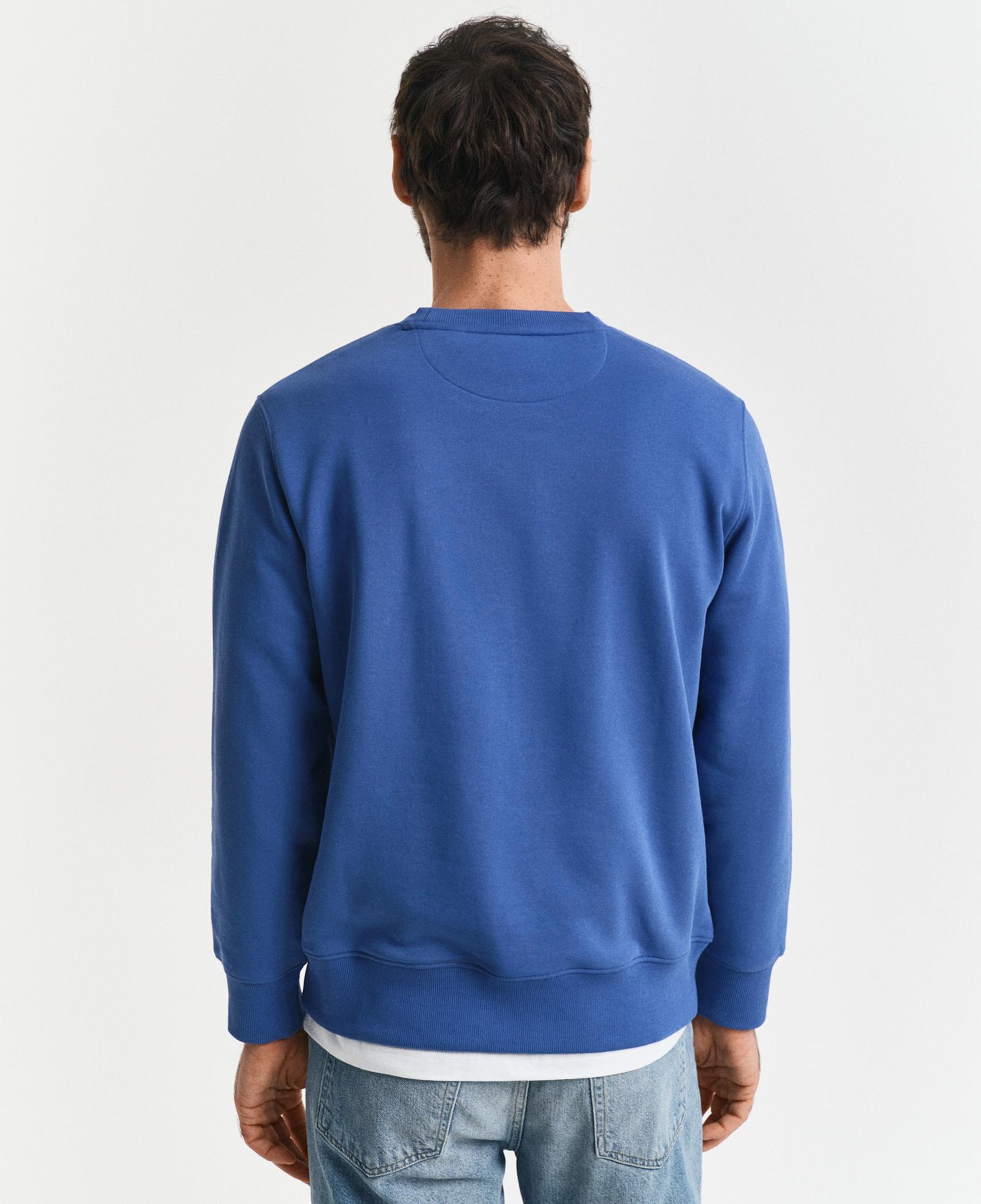 GANT Erkek Mavi Regular Fit Bisiklet Yaka Sweatshirt
