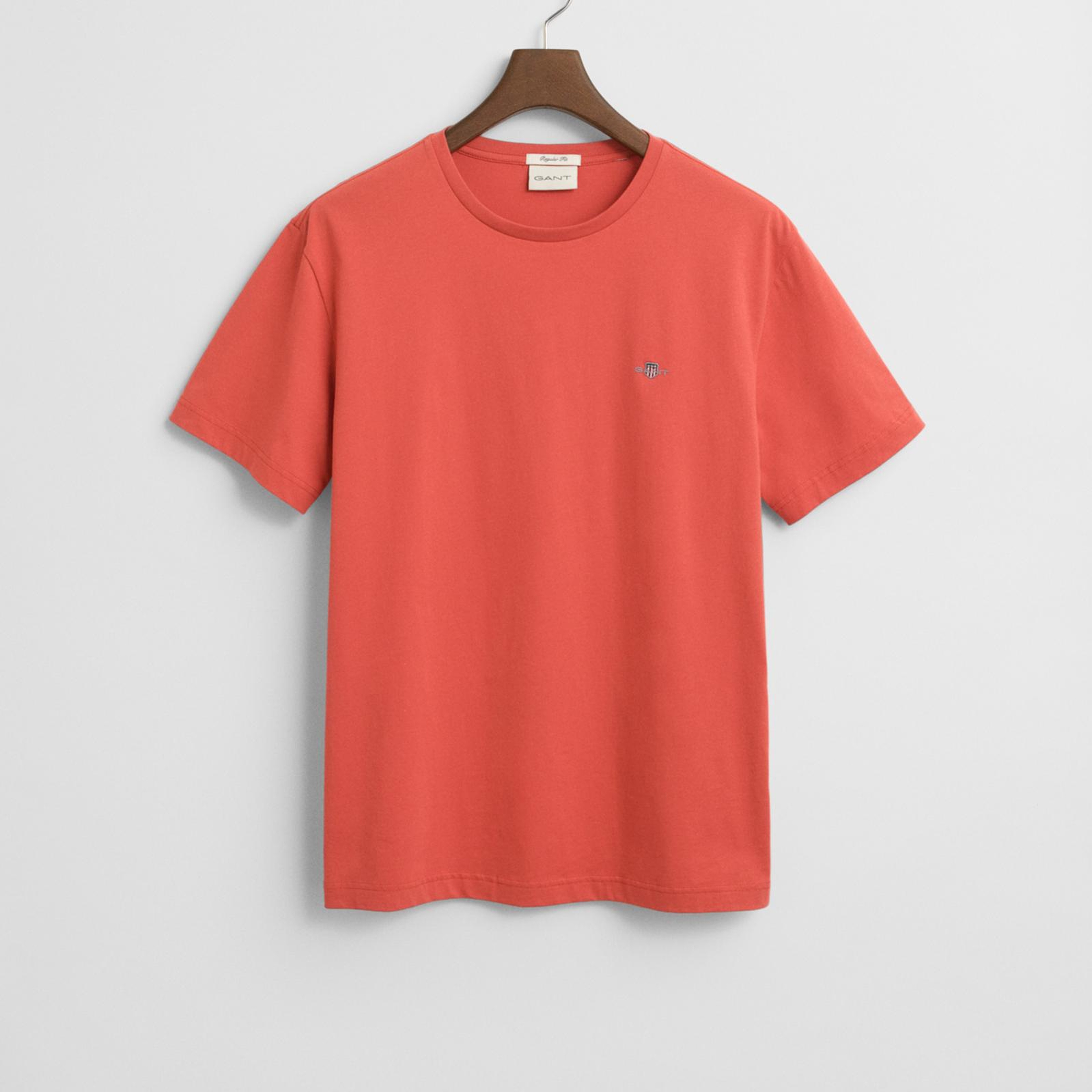 GANT Erkek Kırmızı Regular Fit Bisiklet Yaka T-Shirt