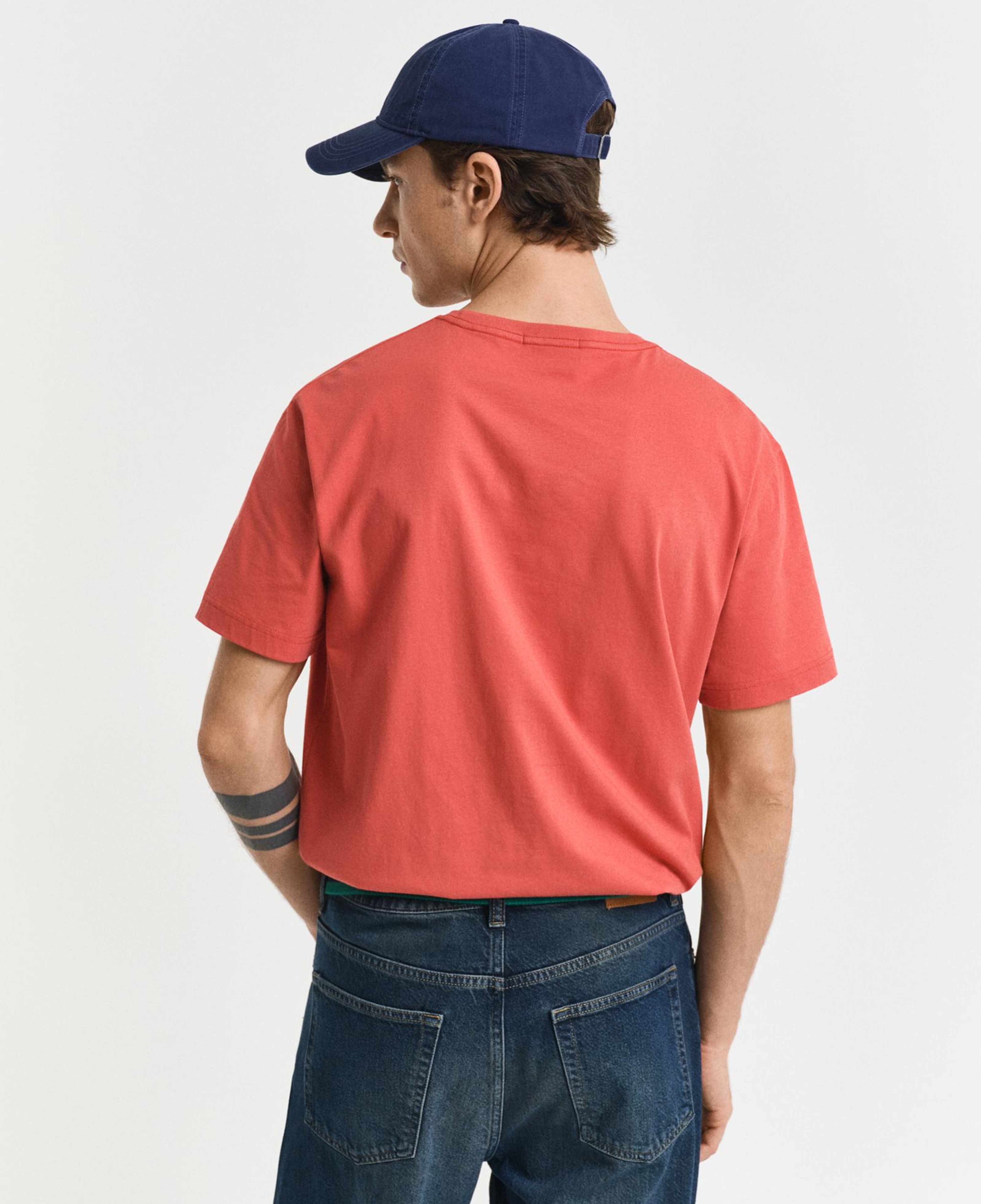 GANT Erkek Kırmızı Regular Fit Bisiklet Yaka T-Shirt