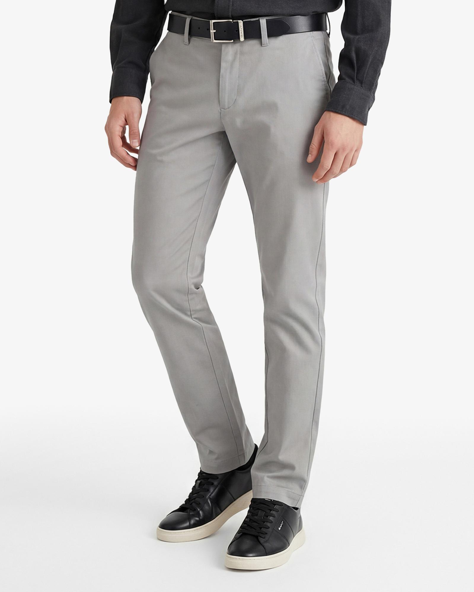 GANT Erkek Gri Slim Fit Pantolon