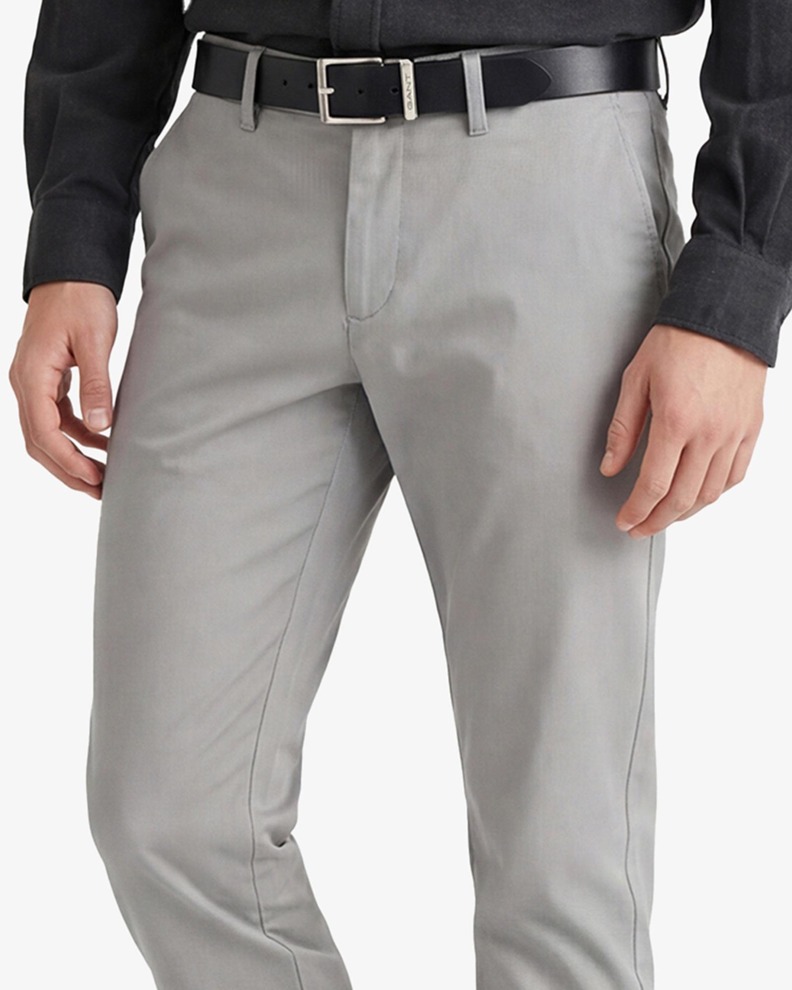 GANT Erkek Gri Slim Fit Pantolon
