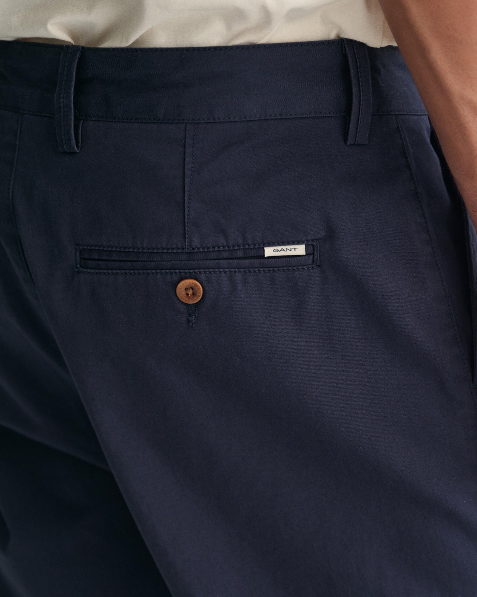 GANT Erkek Lacivert Regular Fit Chino Pantolon