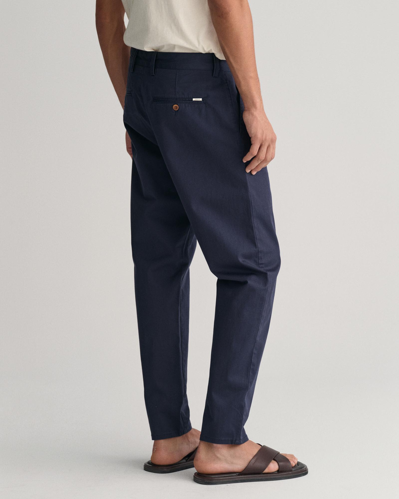 GANT Erkek Lacivert Regular Fit Chino Pantolon