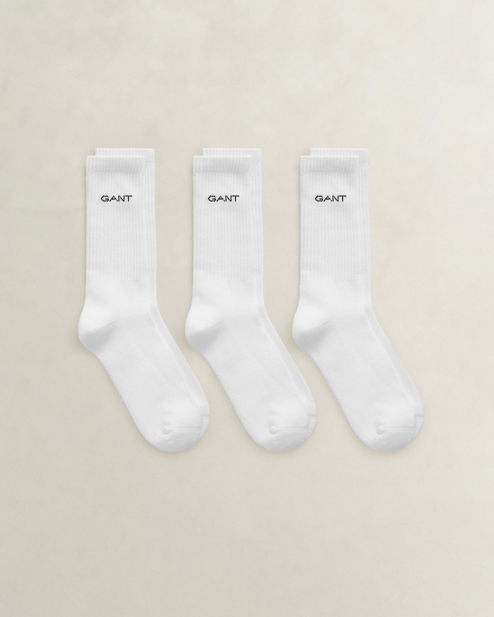 GANT Unisex Beyaz Spor Çorap