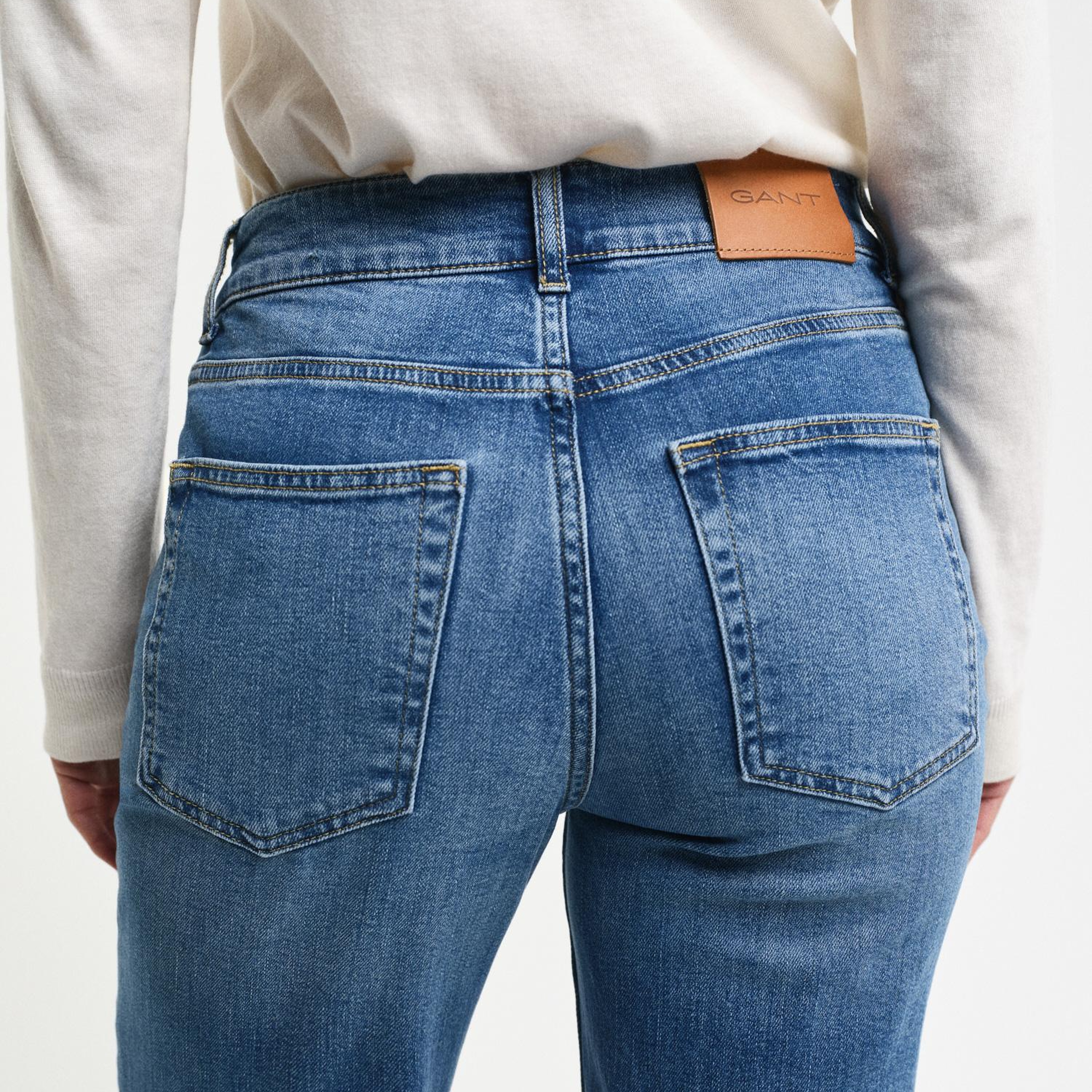 GANT Kadın Mavi Slim Fit Flare Jean