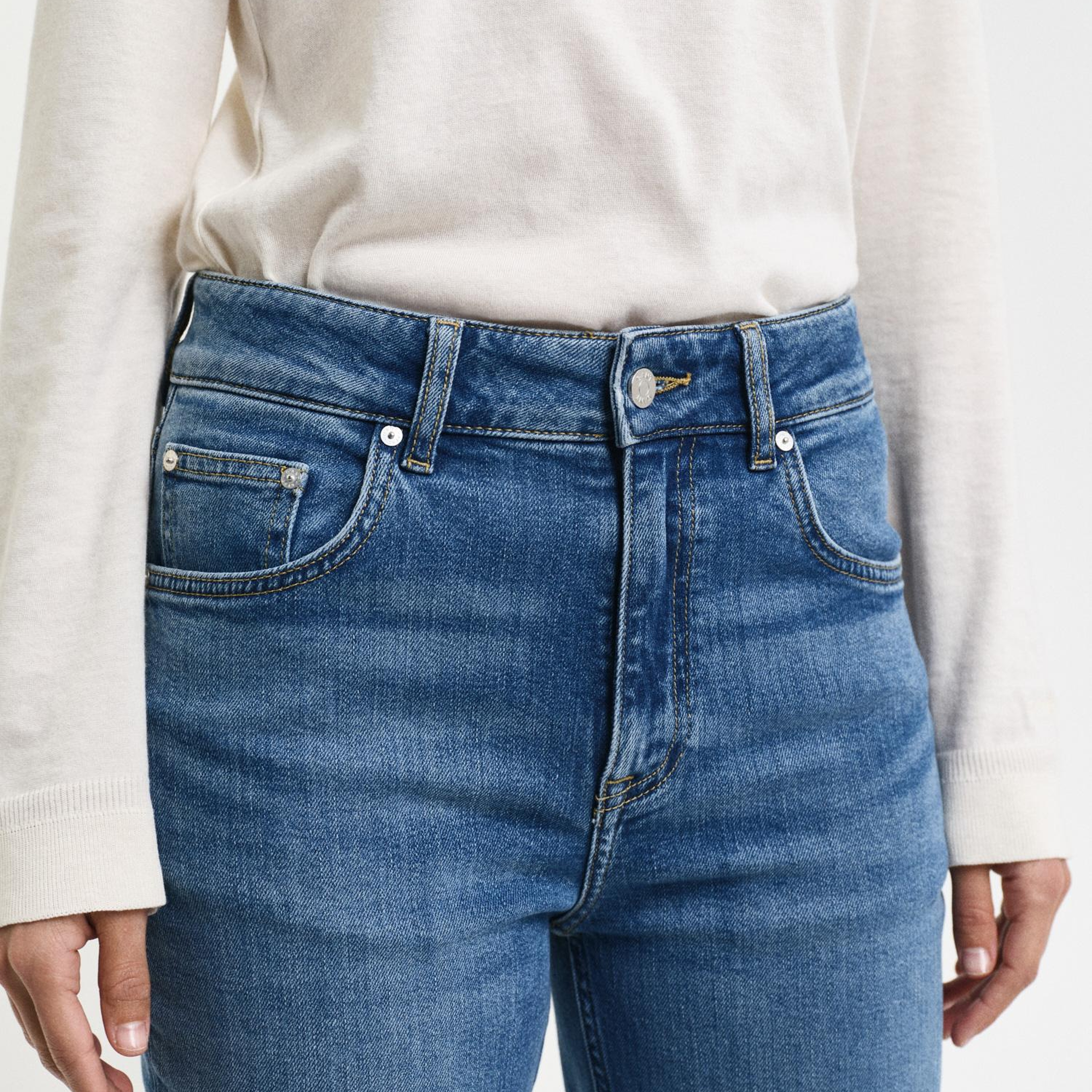 GANT Kadın Mavi Slim Fit Flare Jean