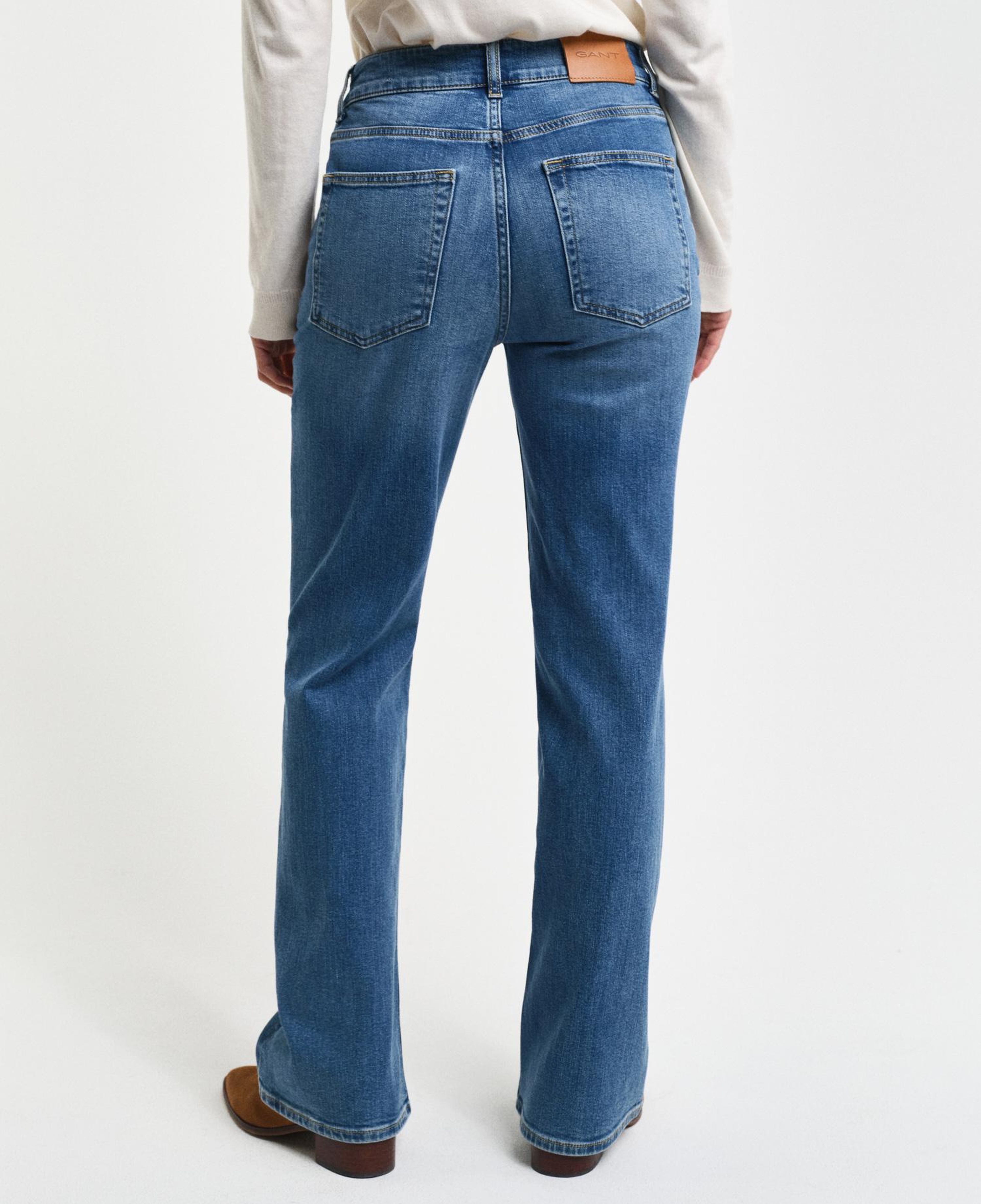 GANT Kadın Mavi Slim Fit Flare Jean