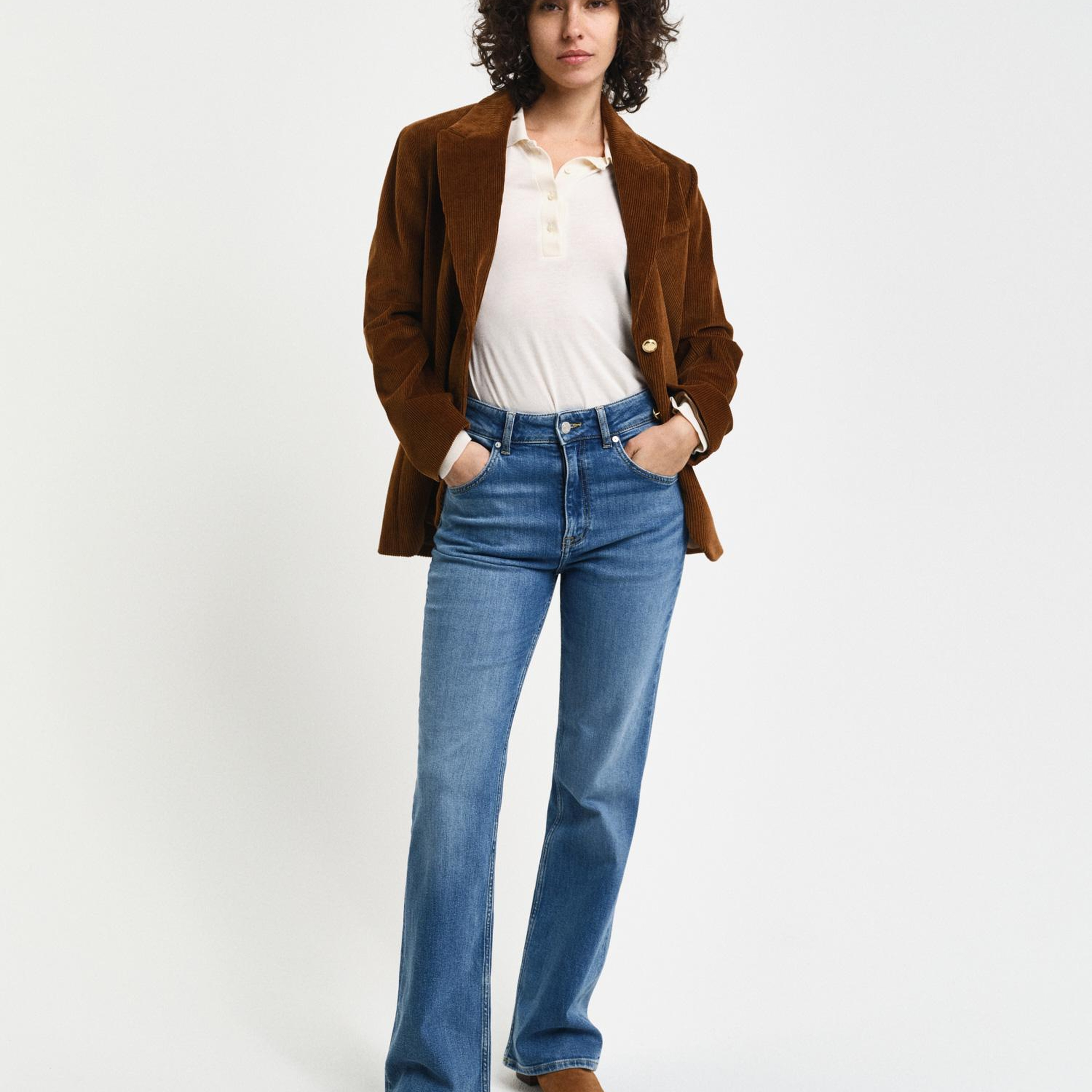 GANT Kadın Mavi Slim Fit Flare Jean