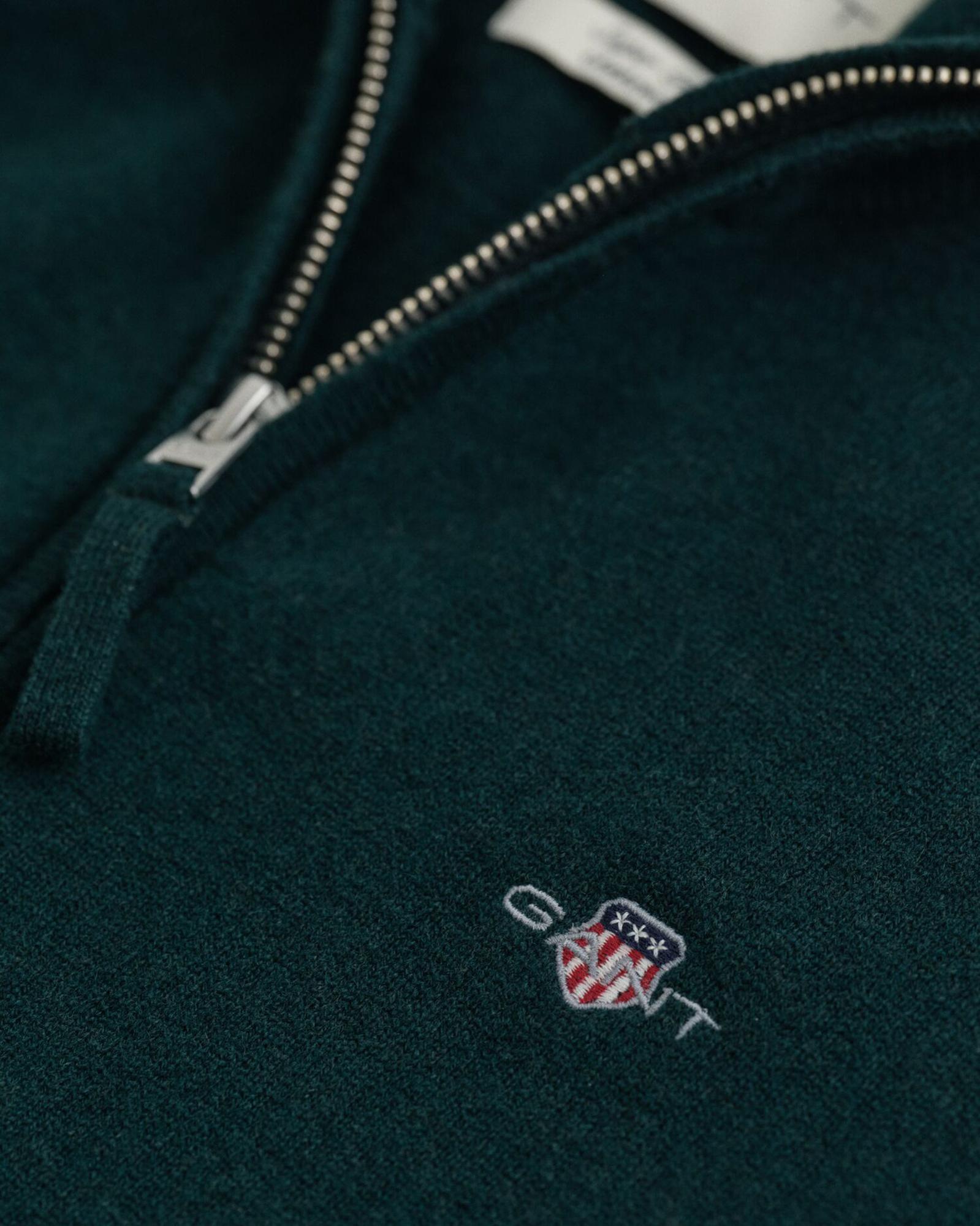 GANT Erkek Yeşil Regular Fit  Yün Hırka