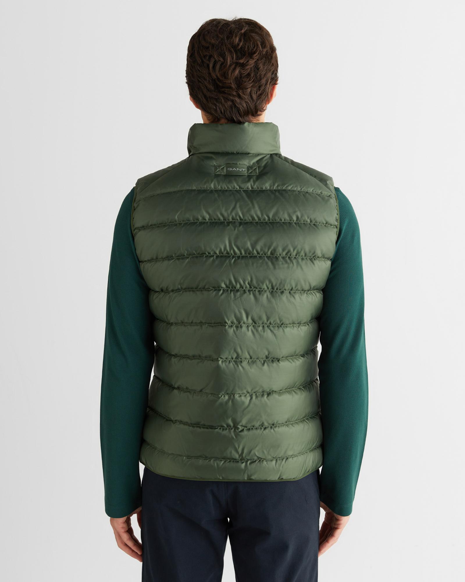 GANT Erkek Yeşil Regular Fit Dik Yaka Kaz Tüyü Yelek