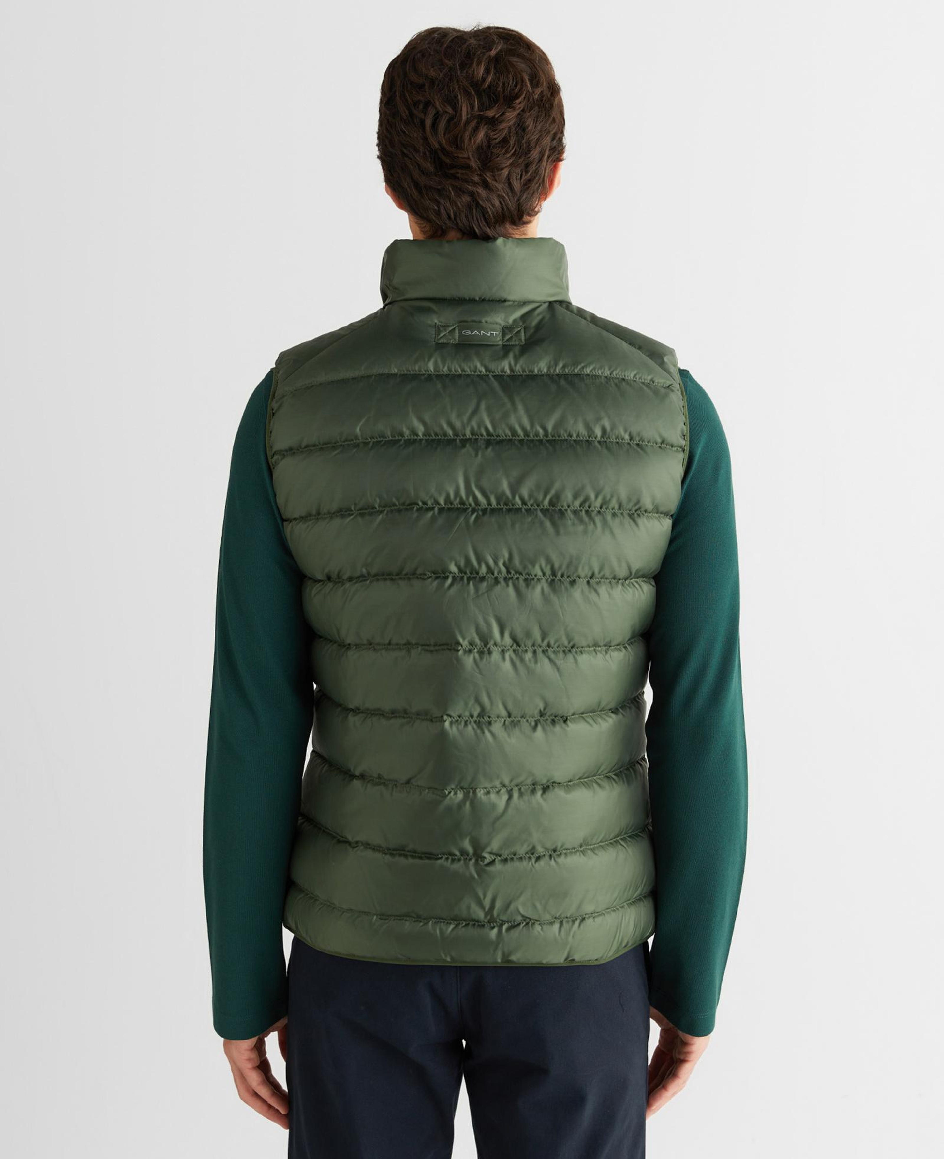 GANT Erkek Yeşil Regular Fit Dik Yaka Kaz Tüyü Yelek