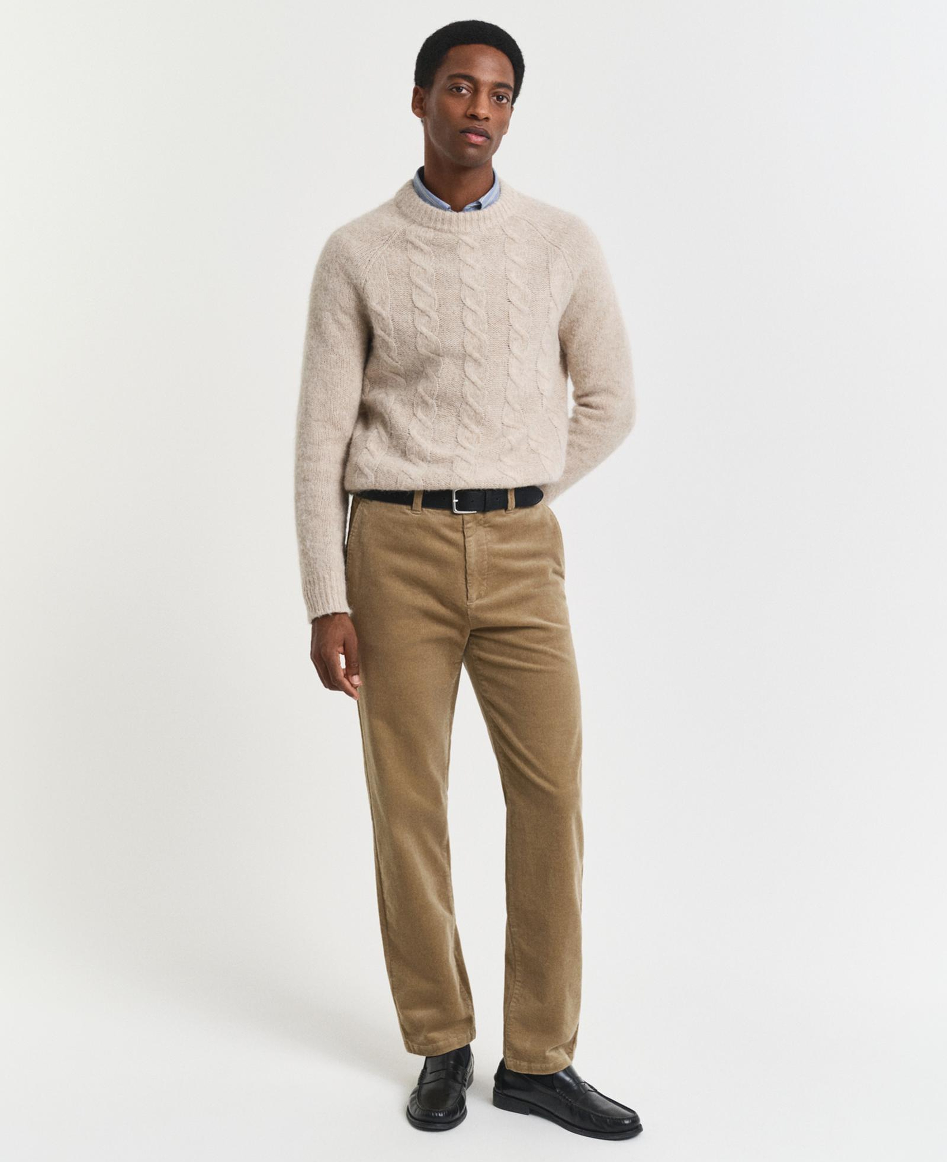 GANT Erkek Bej Regular Fit Cord Chino Pantolon