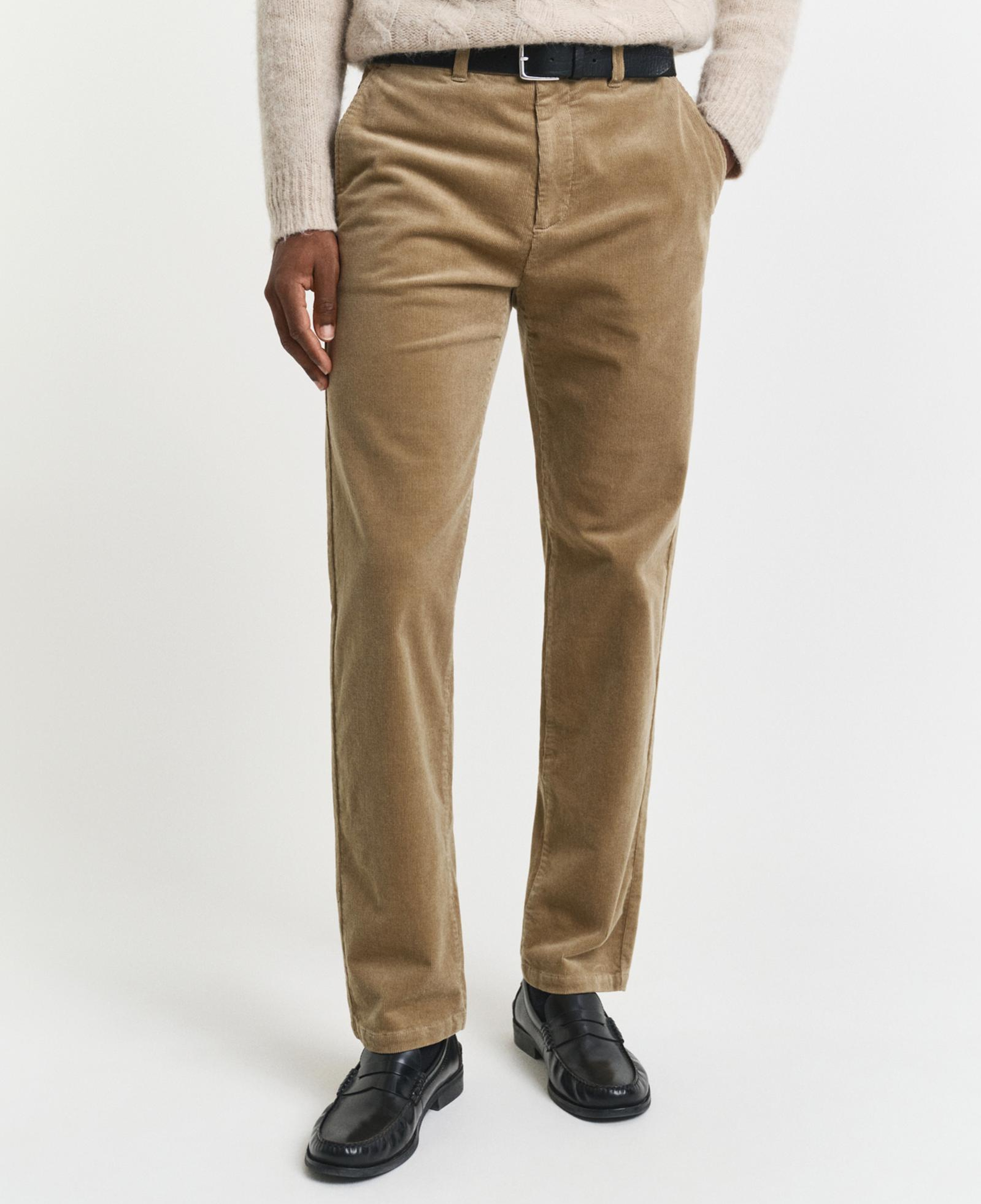 GANT Erkek Bej Regular Fit Cord Chino Pantolon