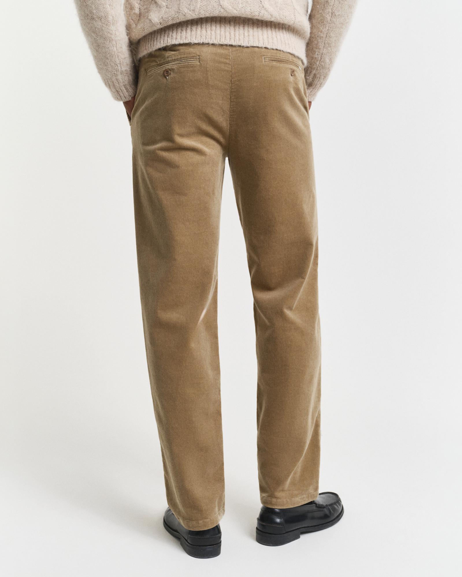 GANT Erkek Bej Regular Fit Cord Chino Pantolon