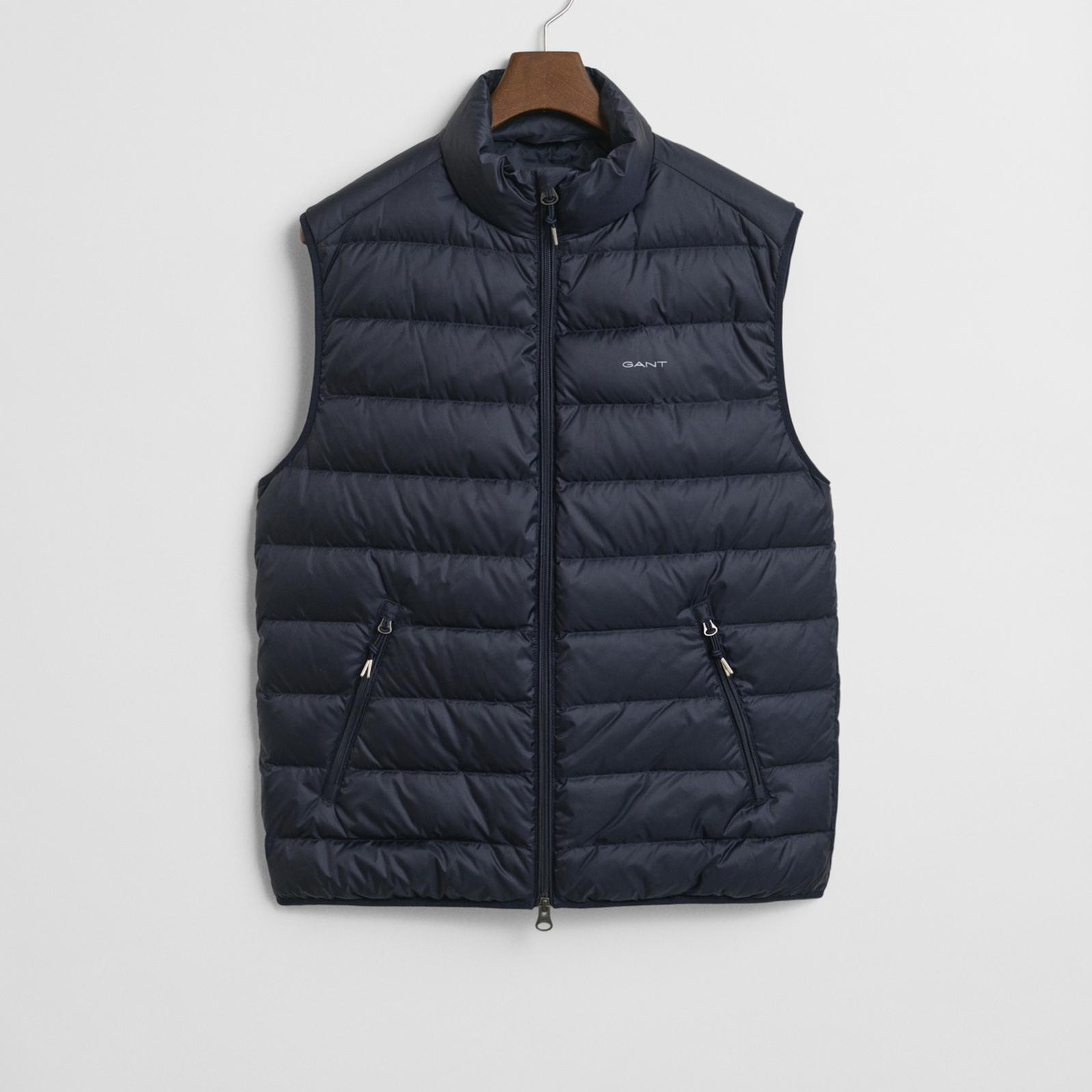 GANT Erkek Lacivert Regular Fit Dik Yaka Kaz Tüyü Yelek