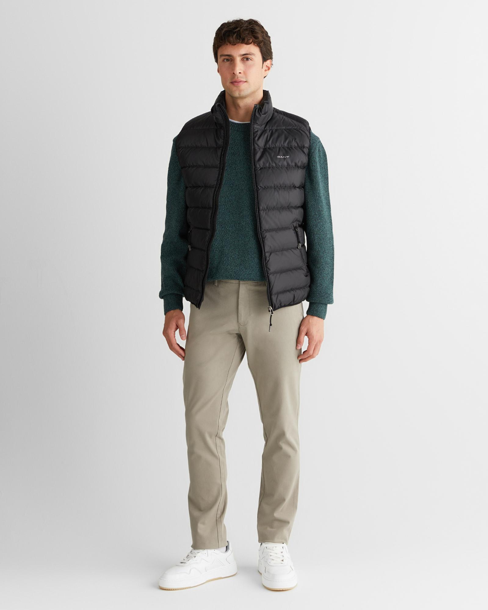 GANT Erkek Siyah Regular Fit Dik Yaka Kaz Tüyü Yelek