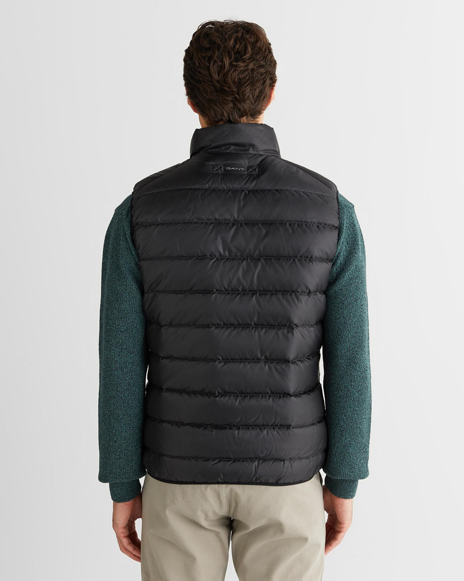 GANT Erkek Siyah Regular Fit Dik Yaka Kaz Tüyü Yelek