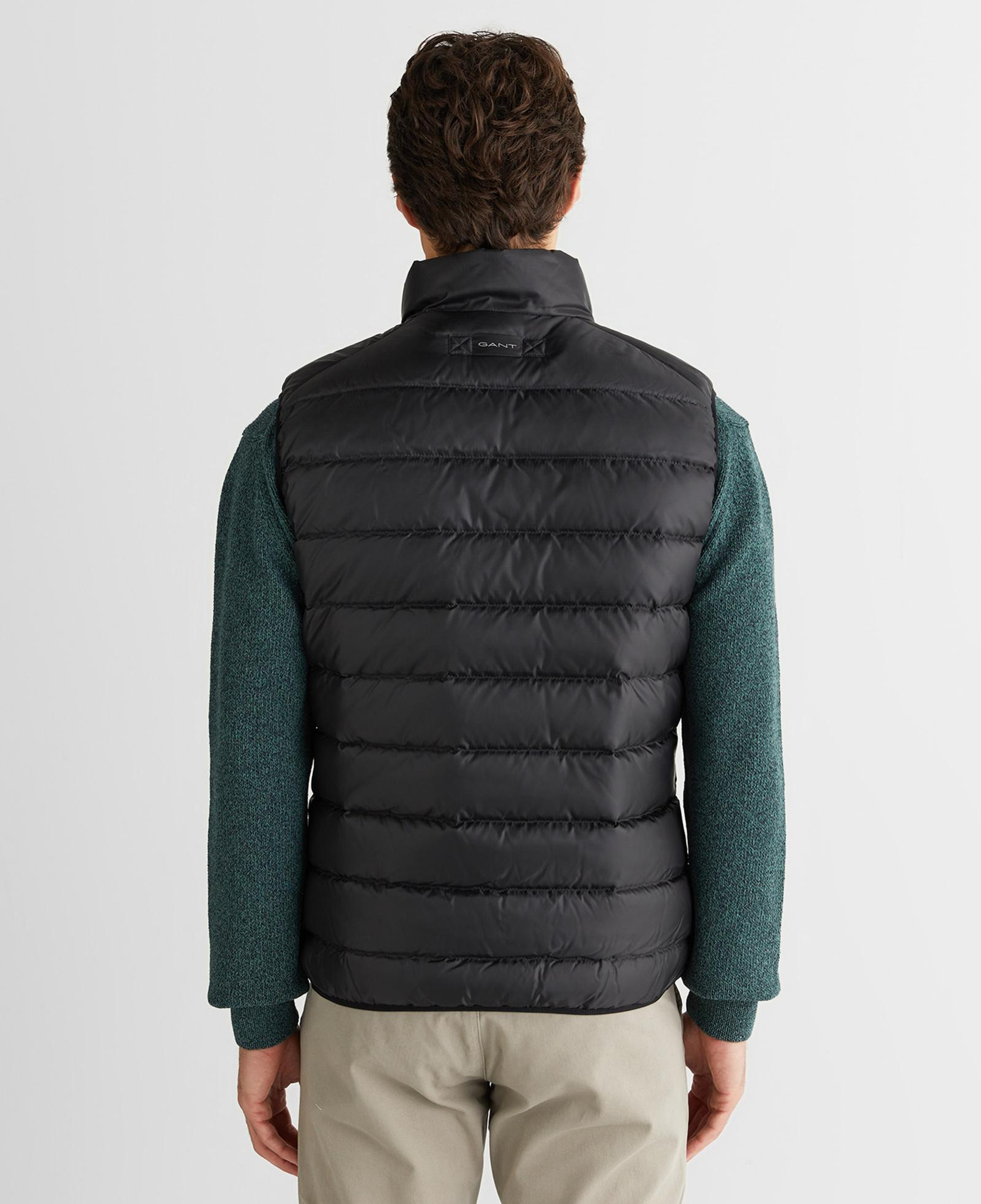 GANT Erkek Siyah Regular Fit Dik Yaka Kaz Tüyü Yelek