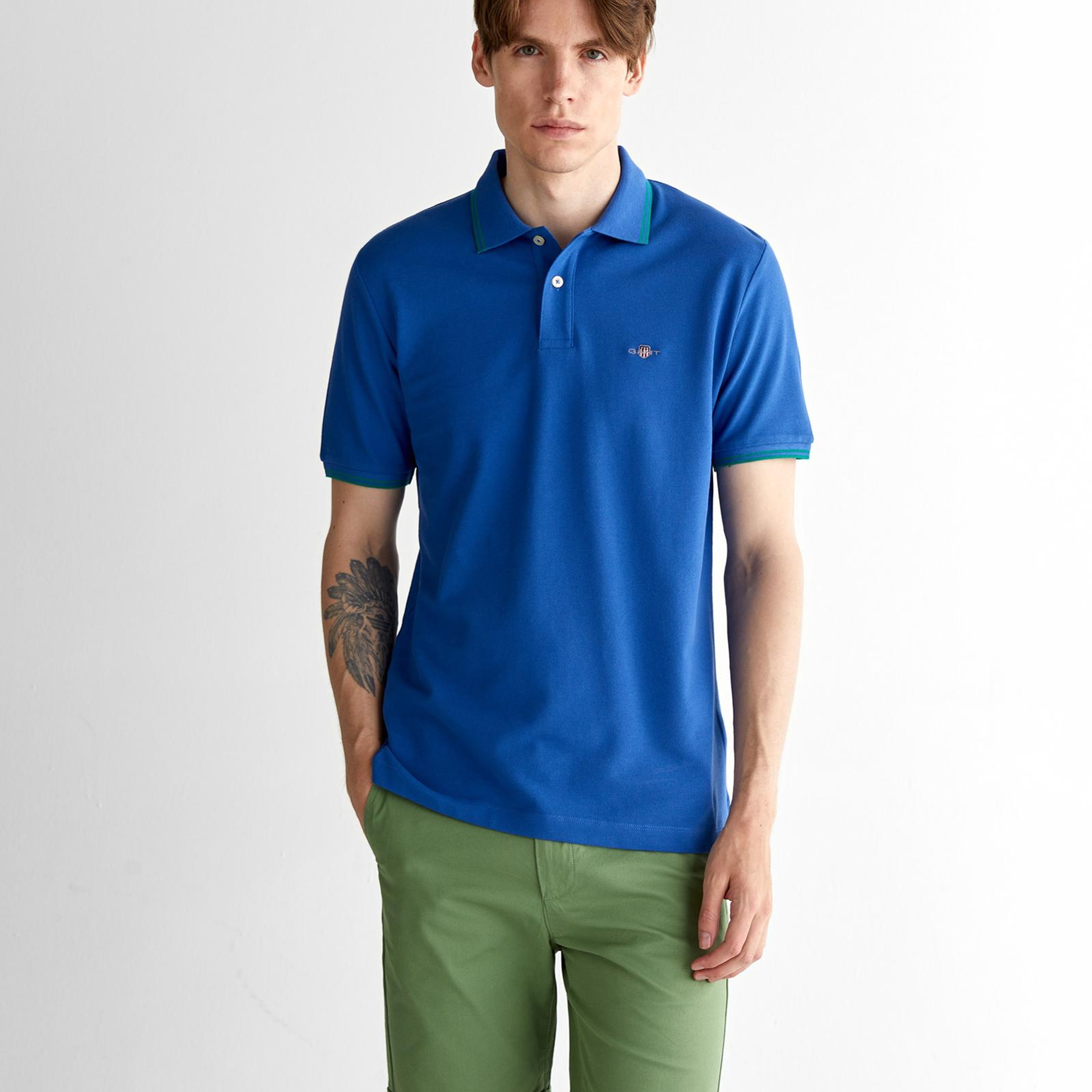 GANT Erkek Lacivert Regular Fit Polo