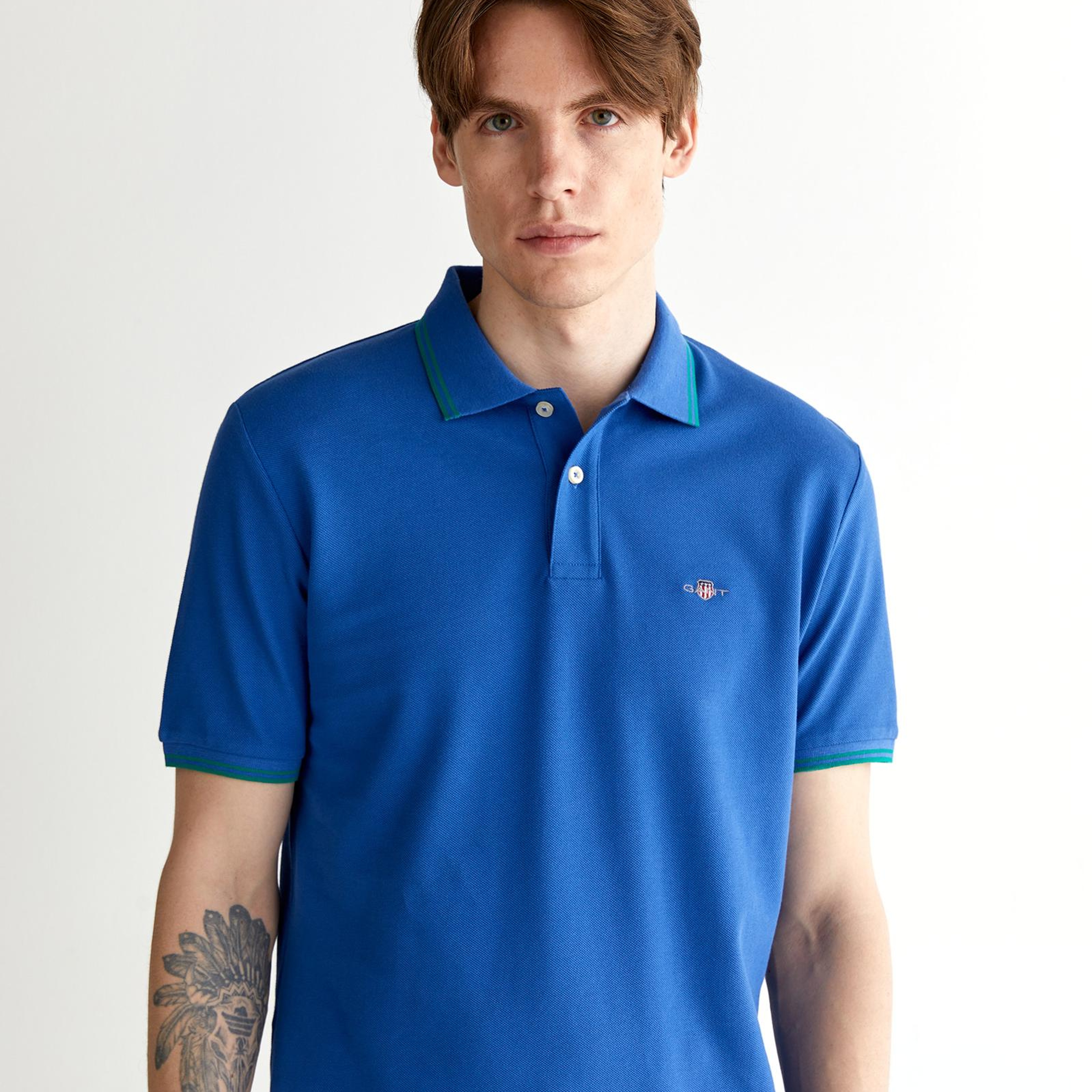 GANT Erkek Lacivert Regular Fit Polo