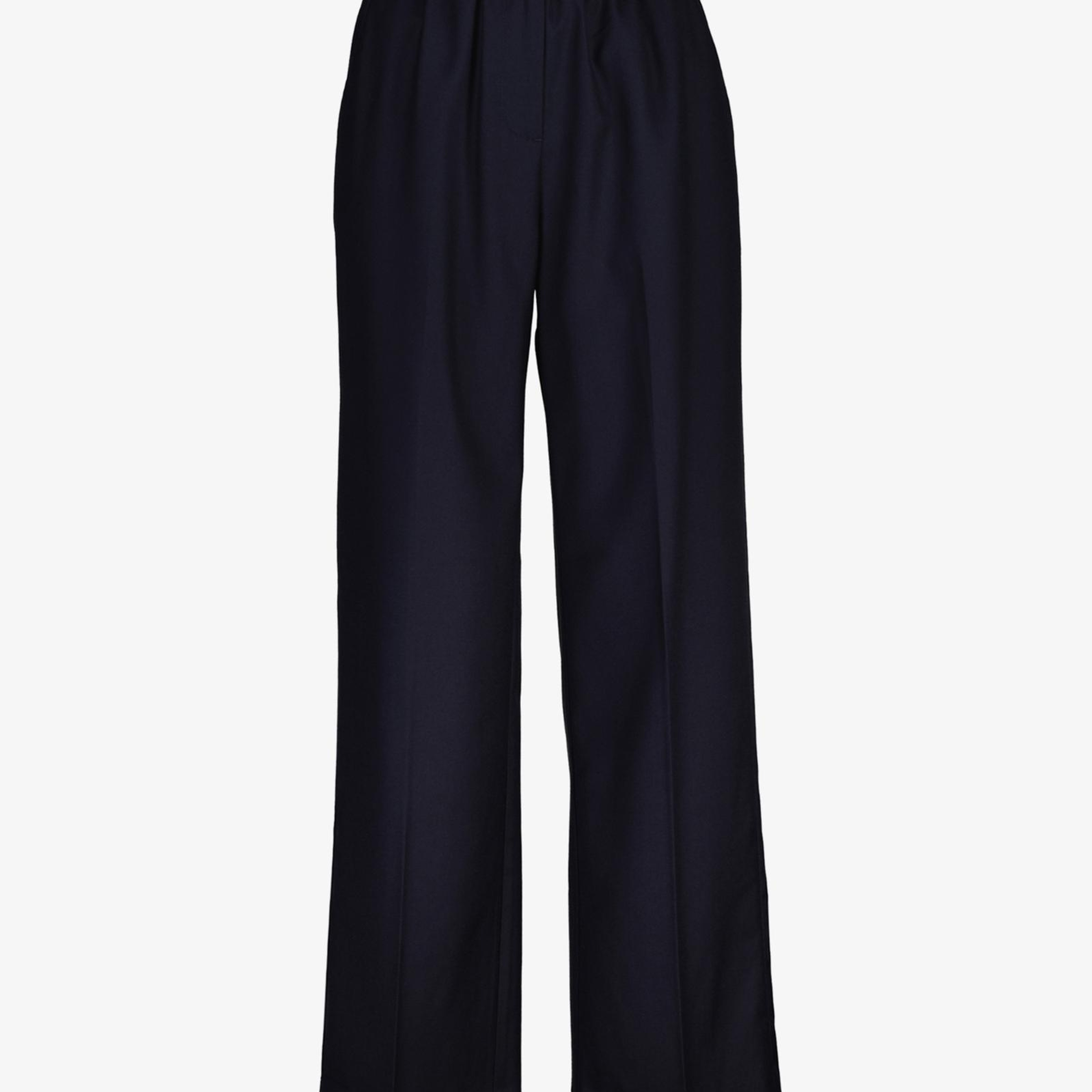 GANT Kadın Lacivert Relaxed Fit Yün Pantolon