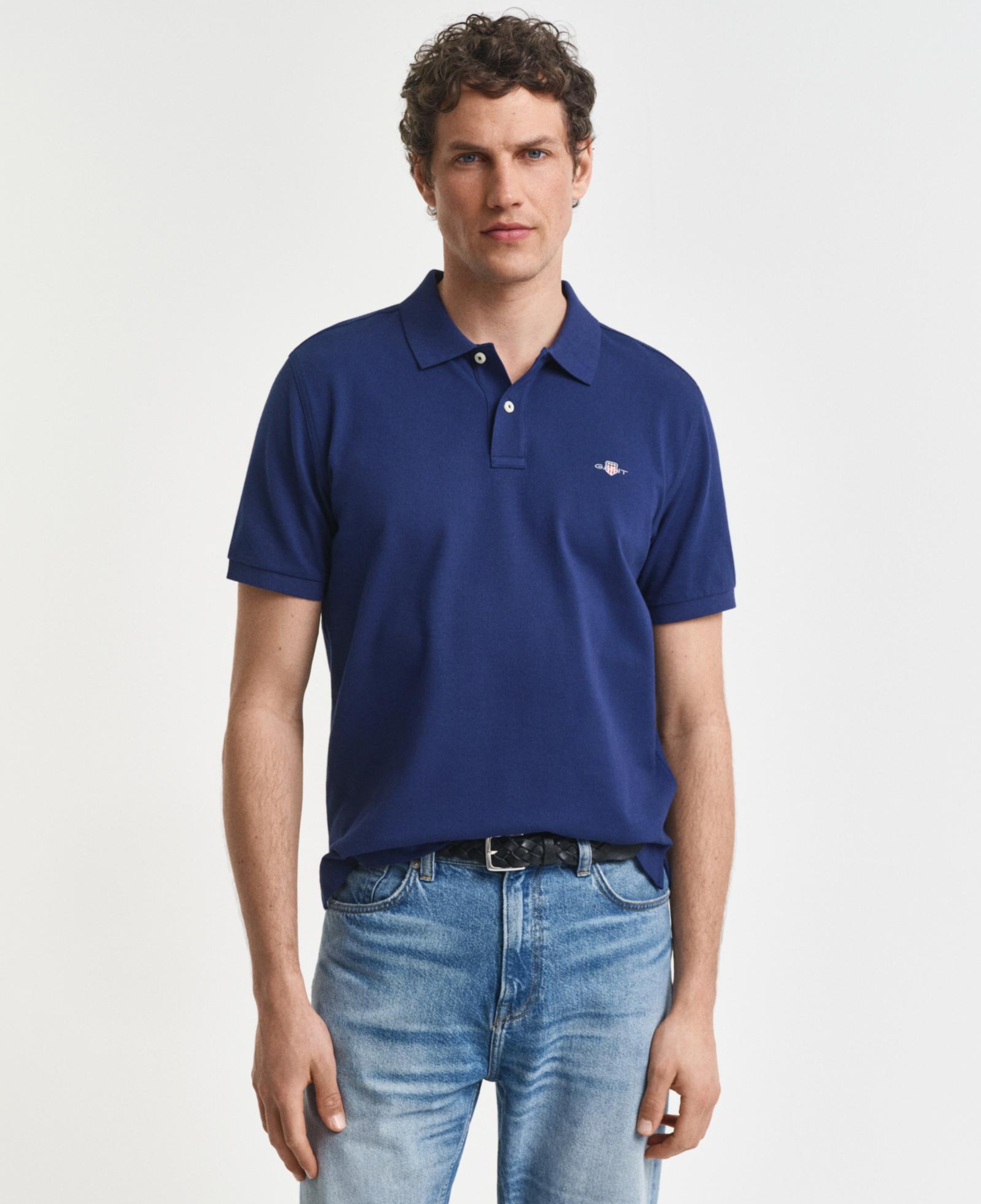 GANT Erkek Lacivert Regular Fit Polo