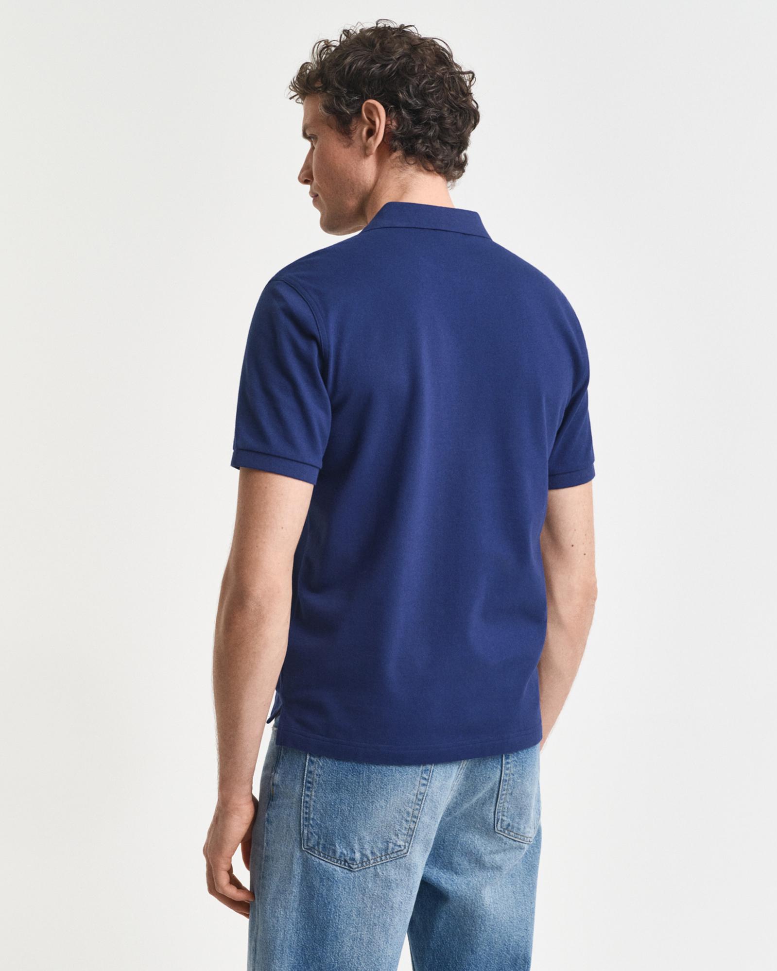 GANT Erkek Lacivert Regular Fit Polo