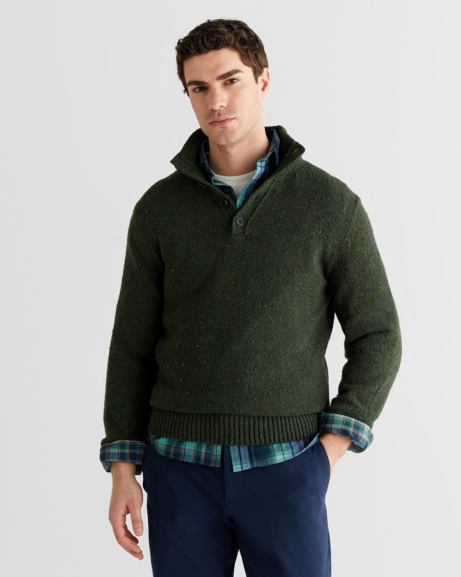 GANT Erkek Haki Regular Fit Düğmeli Triko