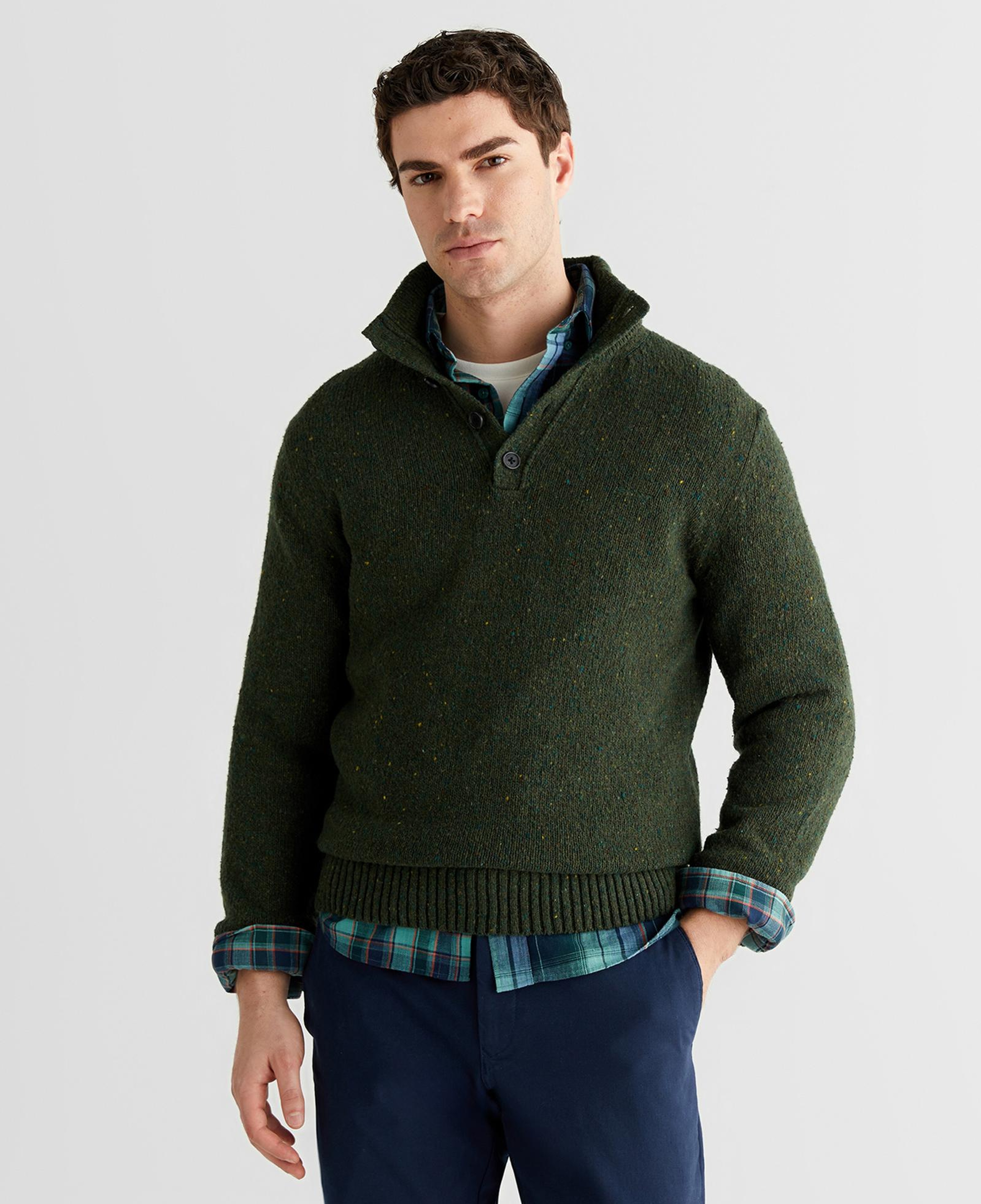 GANT Erkek Haki Regular Fit Düğmeli Triko