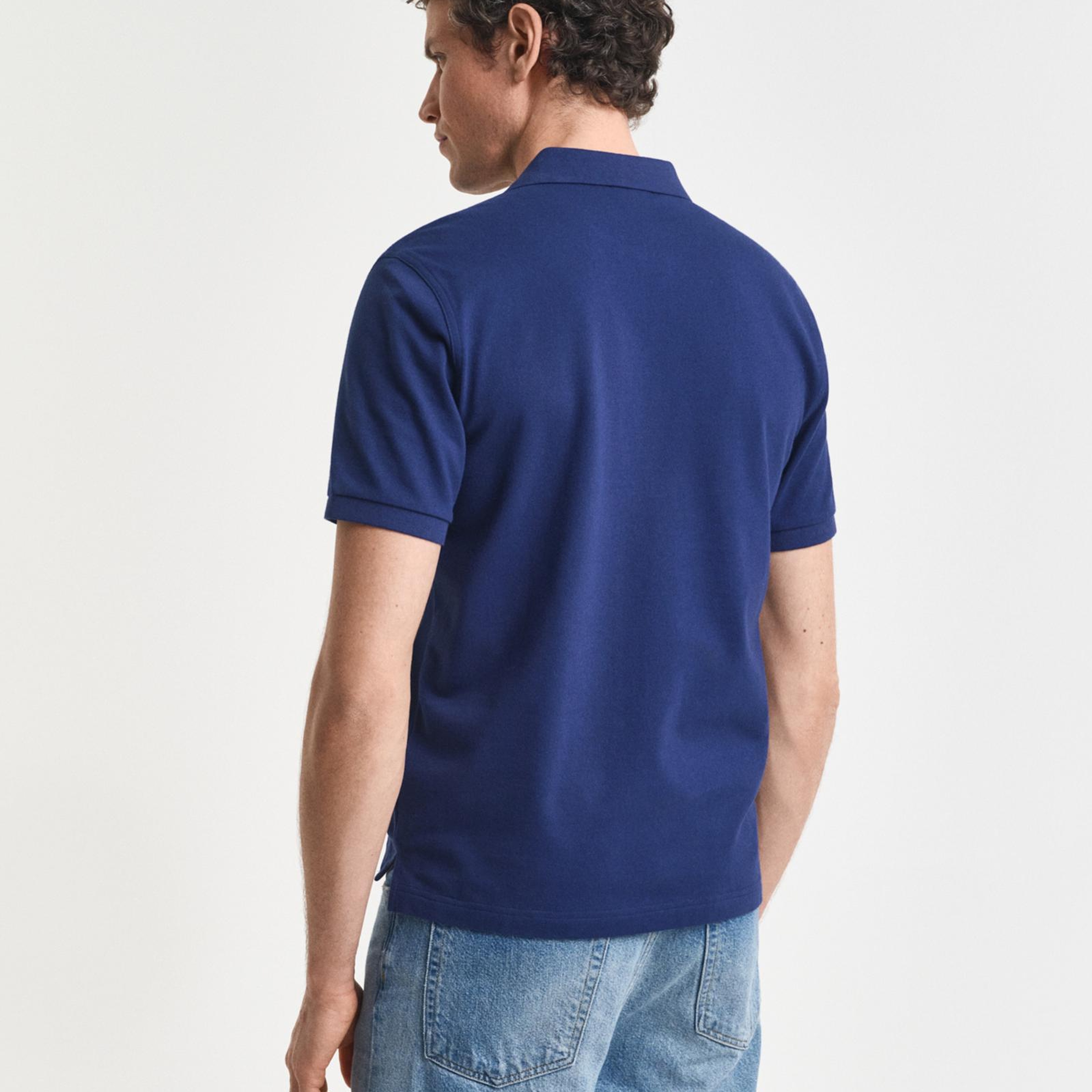 GANT Erkek Lacivert Regular Fit Polo