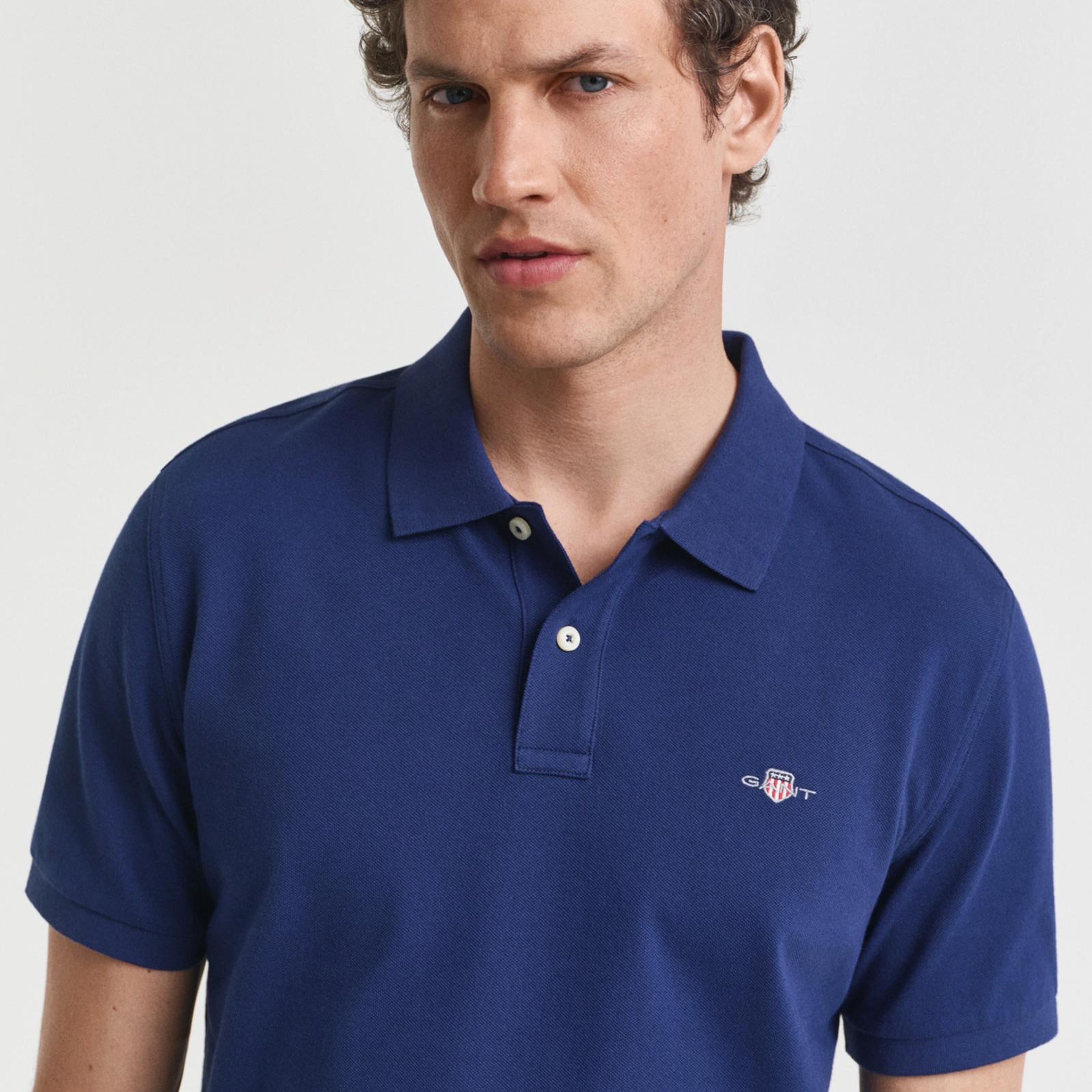 GANT Erkek Lacivert Regular Fit Polo