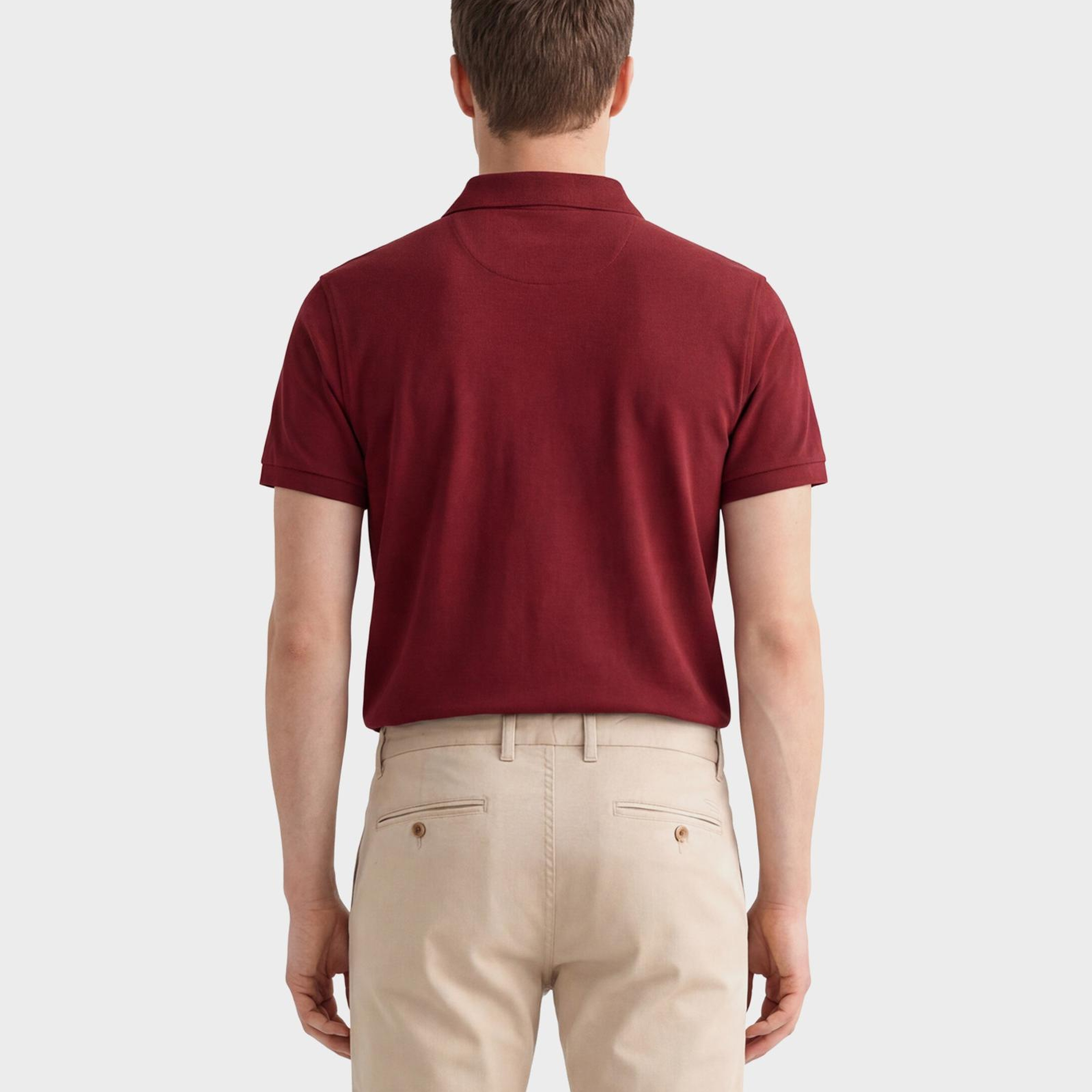 GANT Erkek Bordo Regular Fit Polo