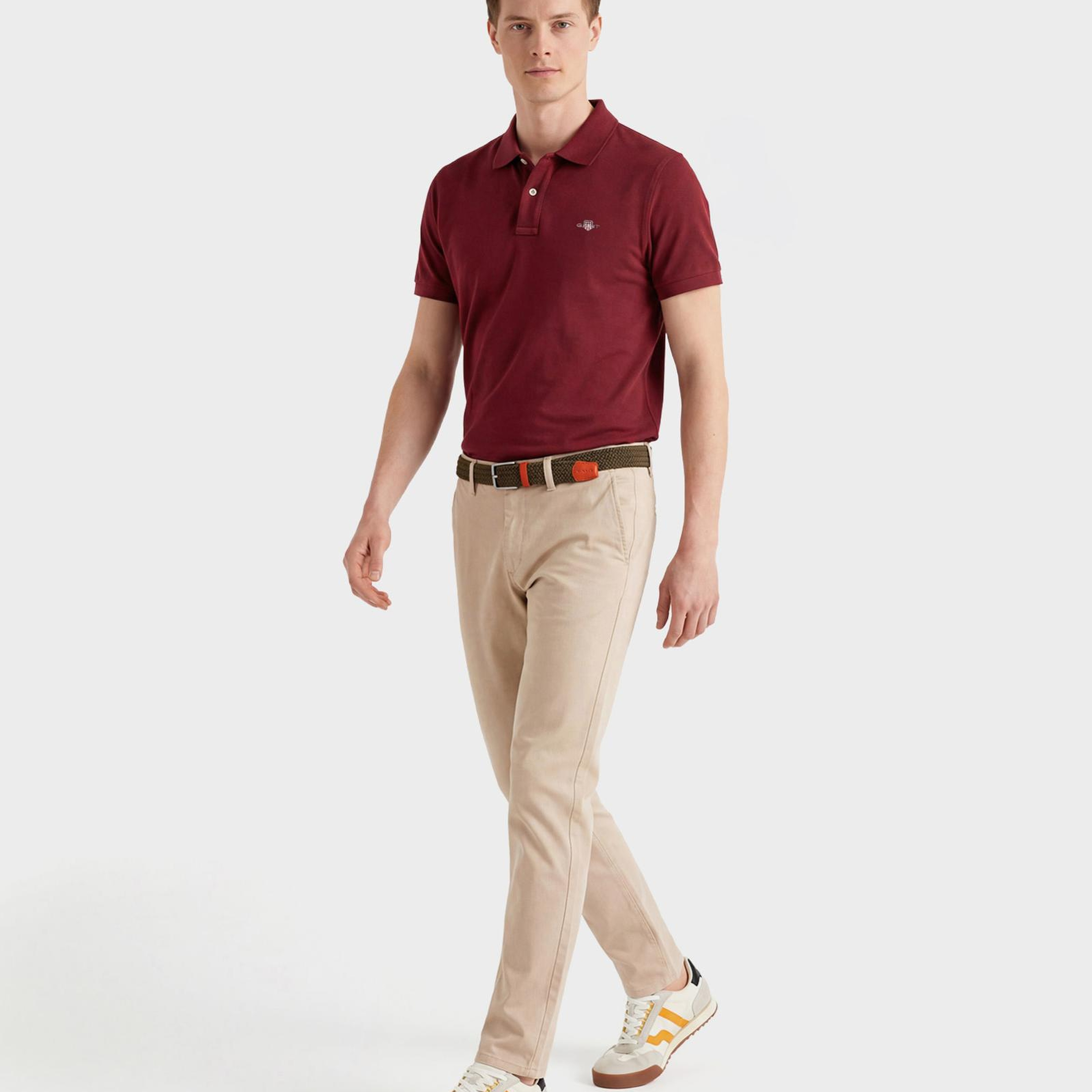 GANT Erkek Bordo Regular Fit Polo
