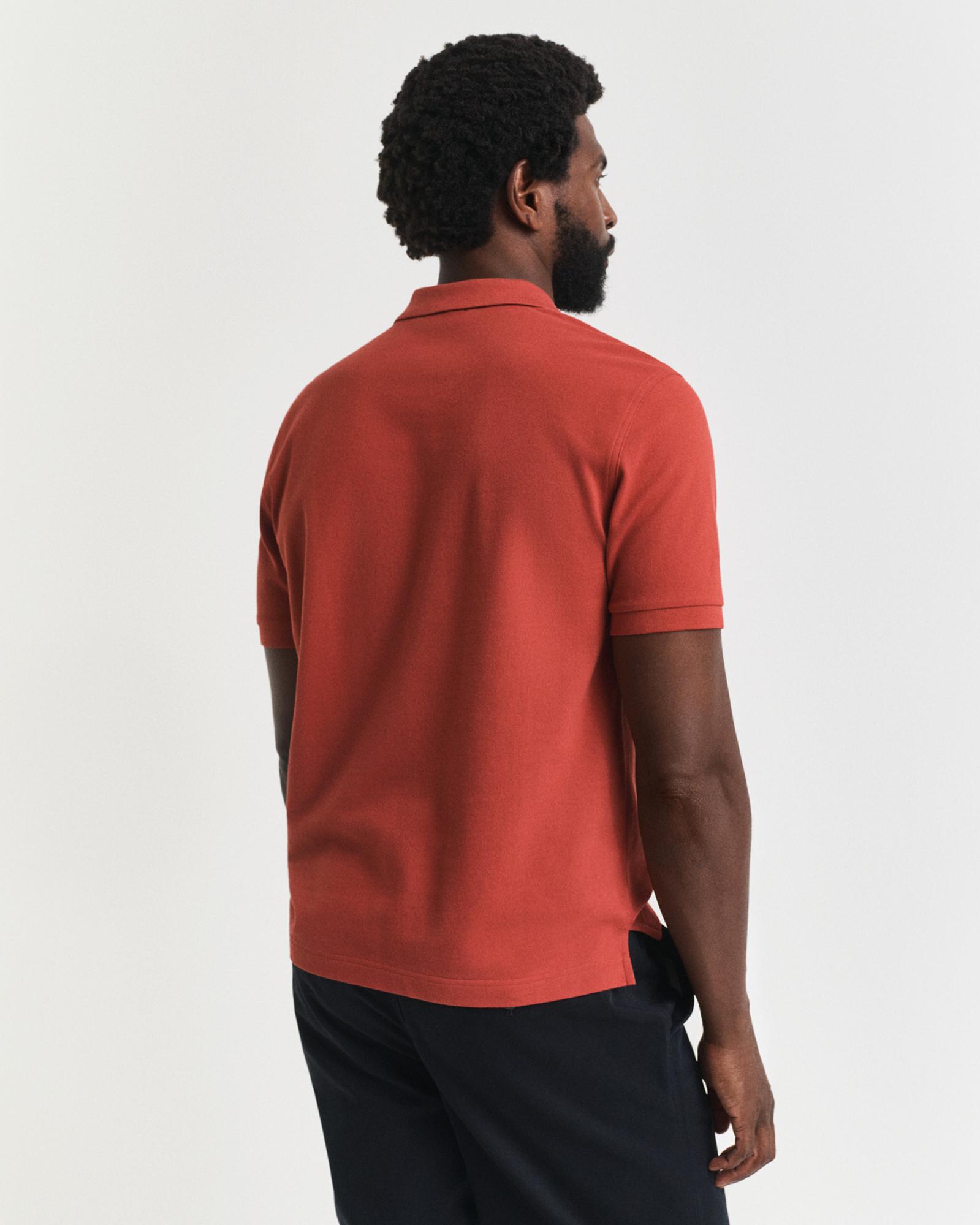 GANT Erkek Turuncu Regular Fit Polo