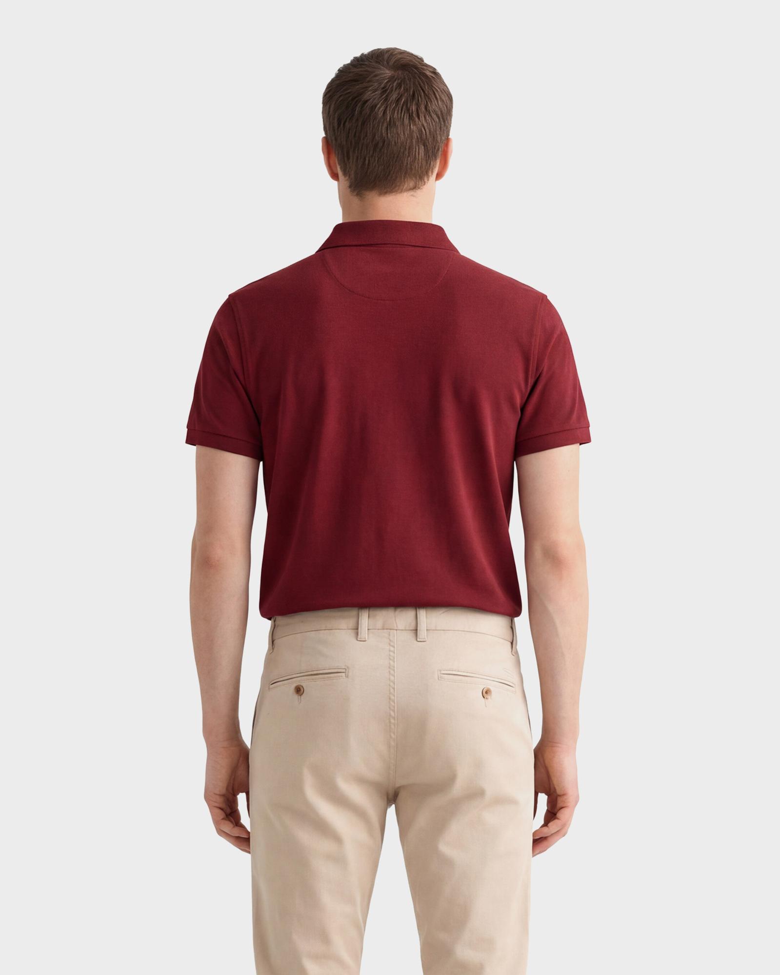GANT Erkek Bordo Regular Fit Polo