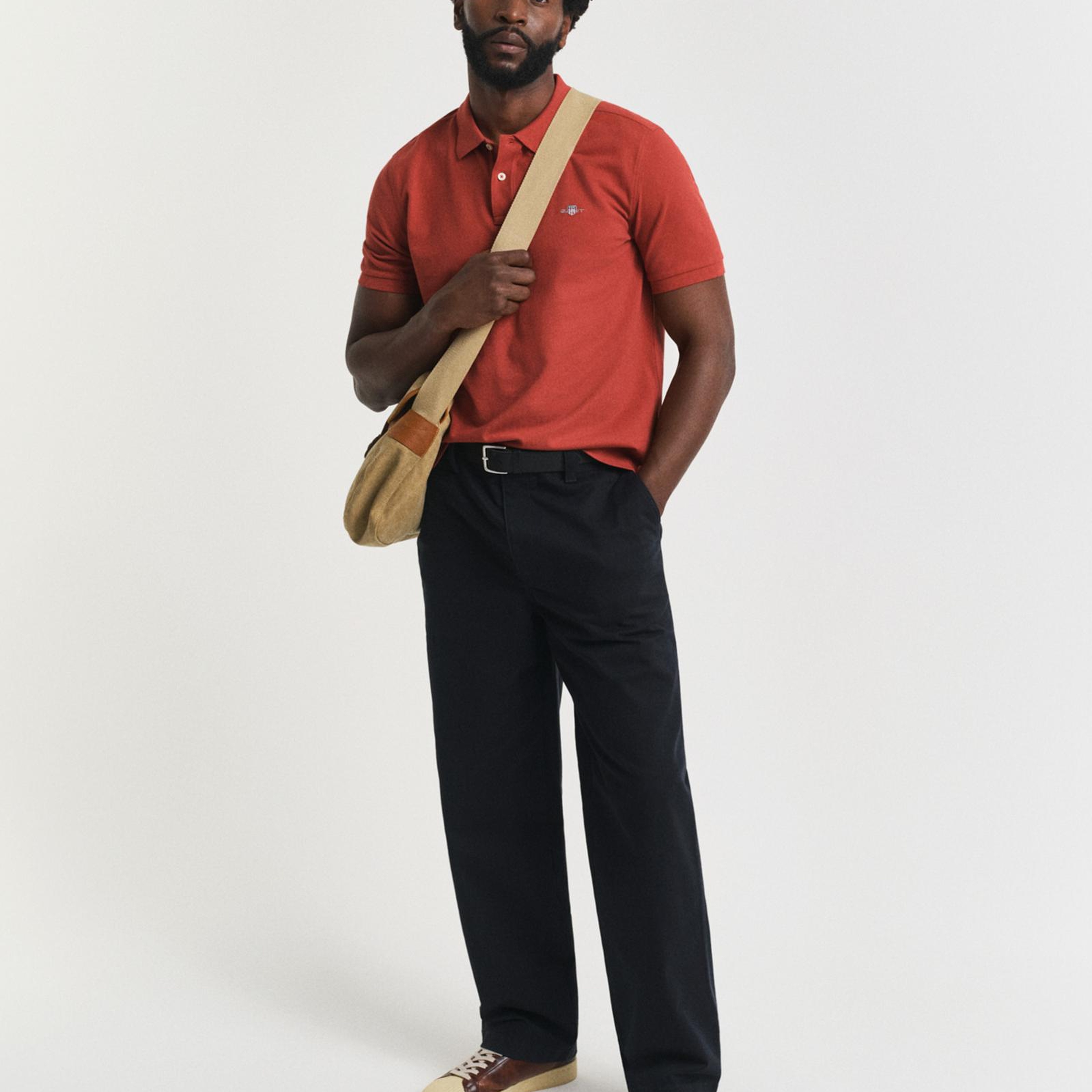 GANT Erkek Turuncu Regular Fit Polo