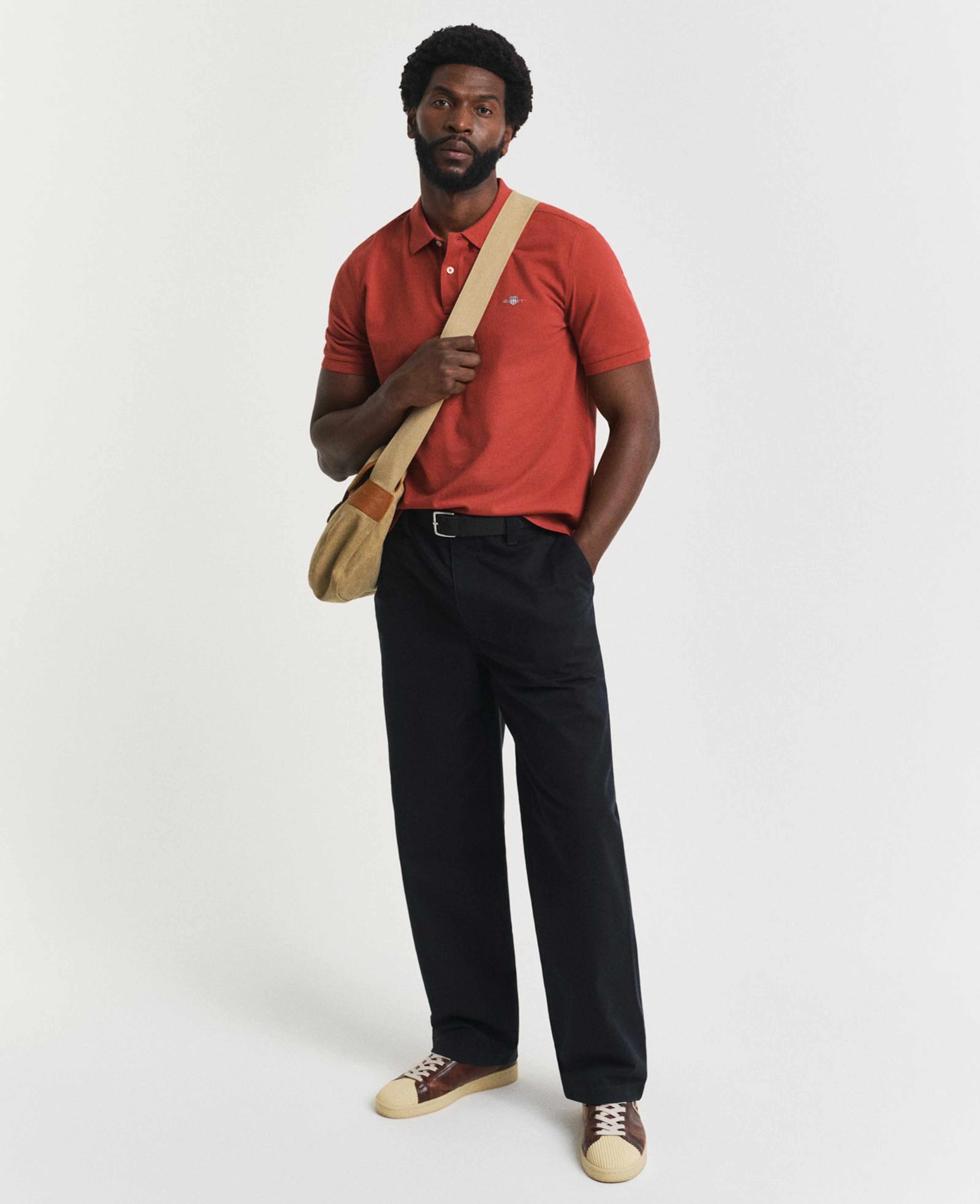 GANT Erkek Turuncu Regular Fit Polo