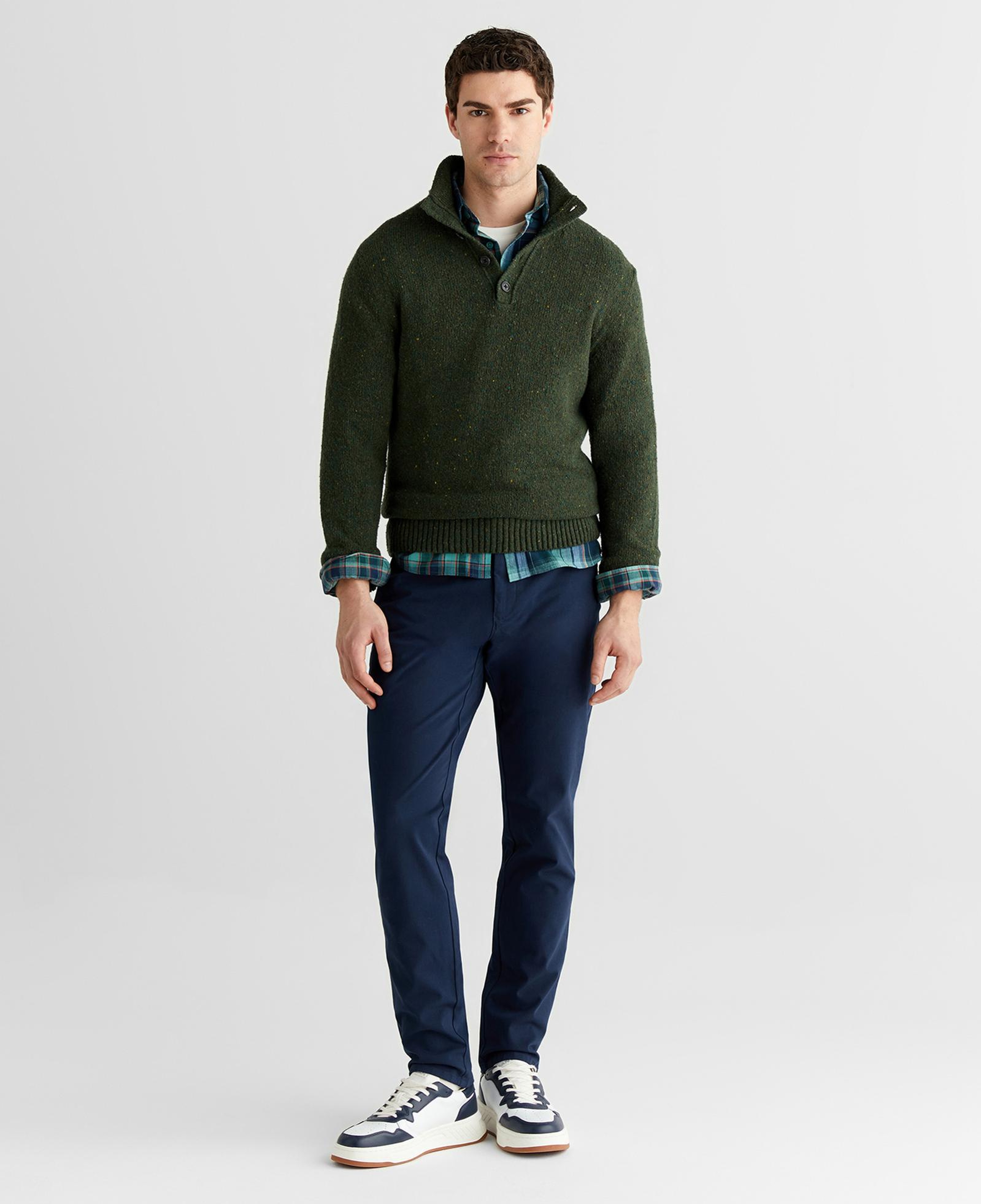 GANT Erkek Haki Regular Fit Düğmeli Triko