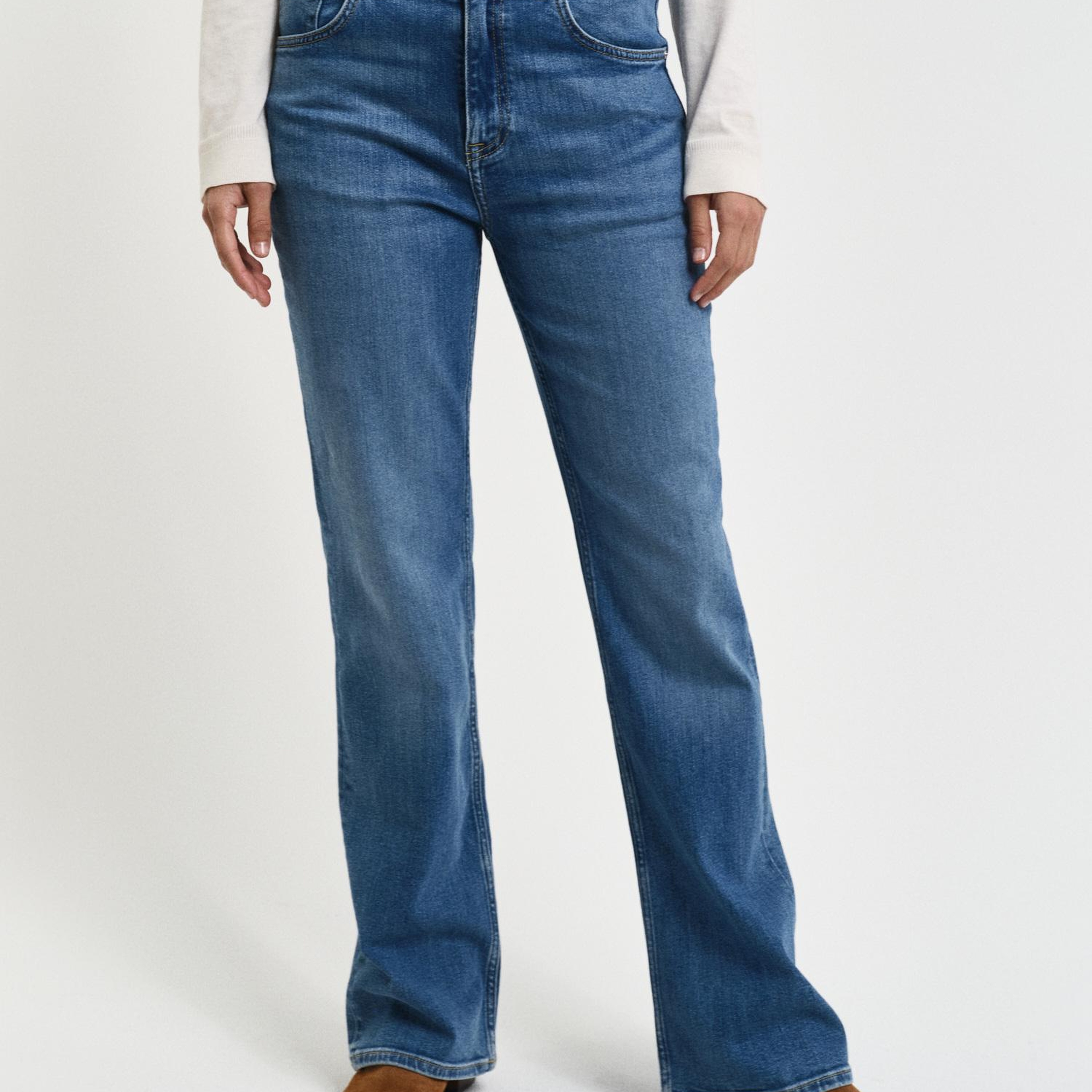 GANT Kadın Mavi Slim Fit Flare Jean